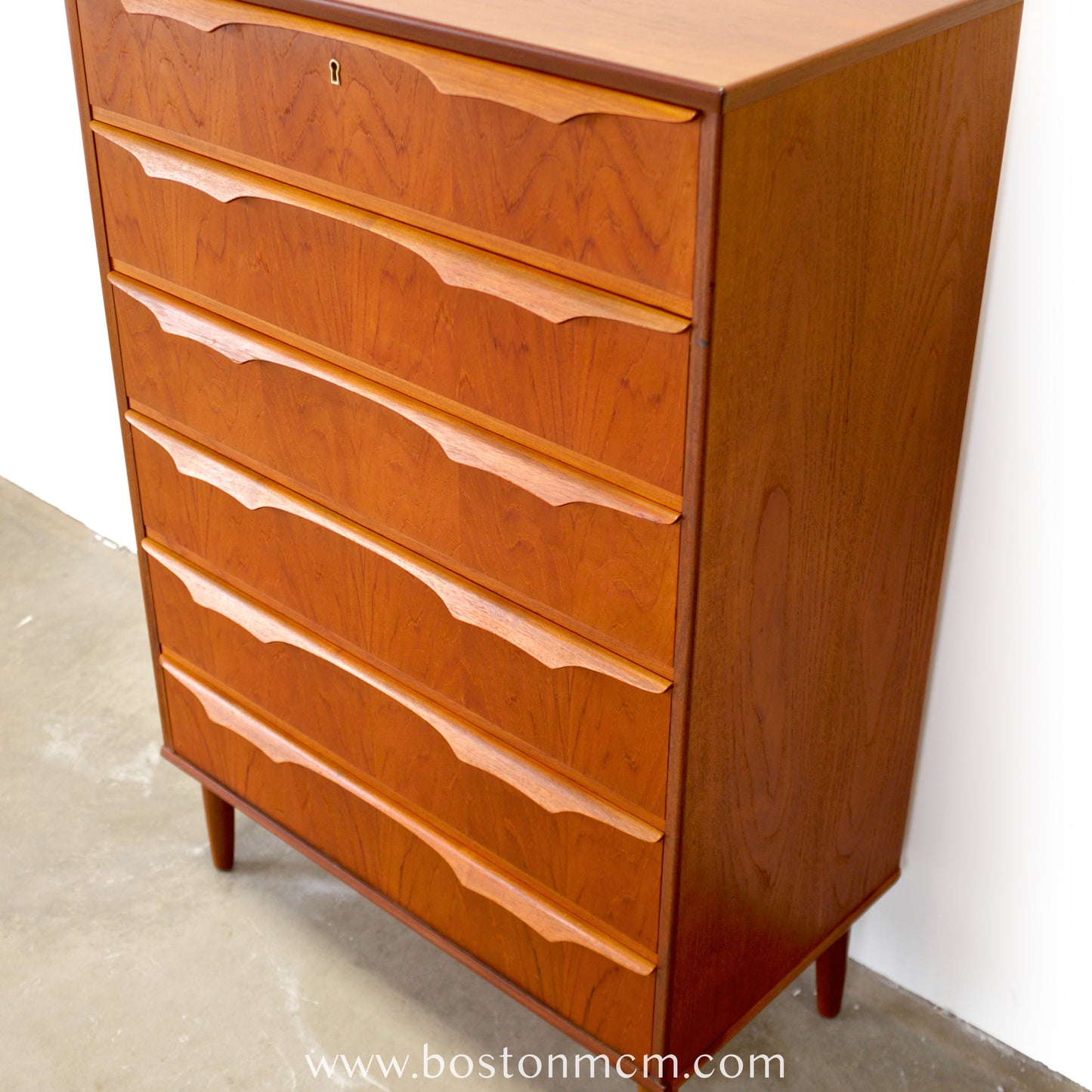 Trekanten–Hestbæk AS 6 Drawer Teak Dresser Designed by Claus Okholm - #A1935