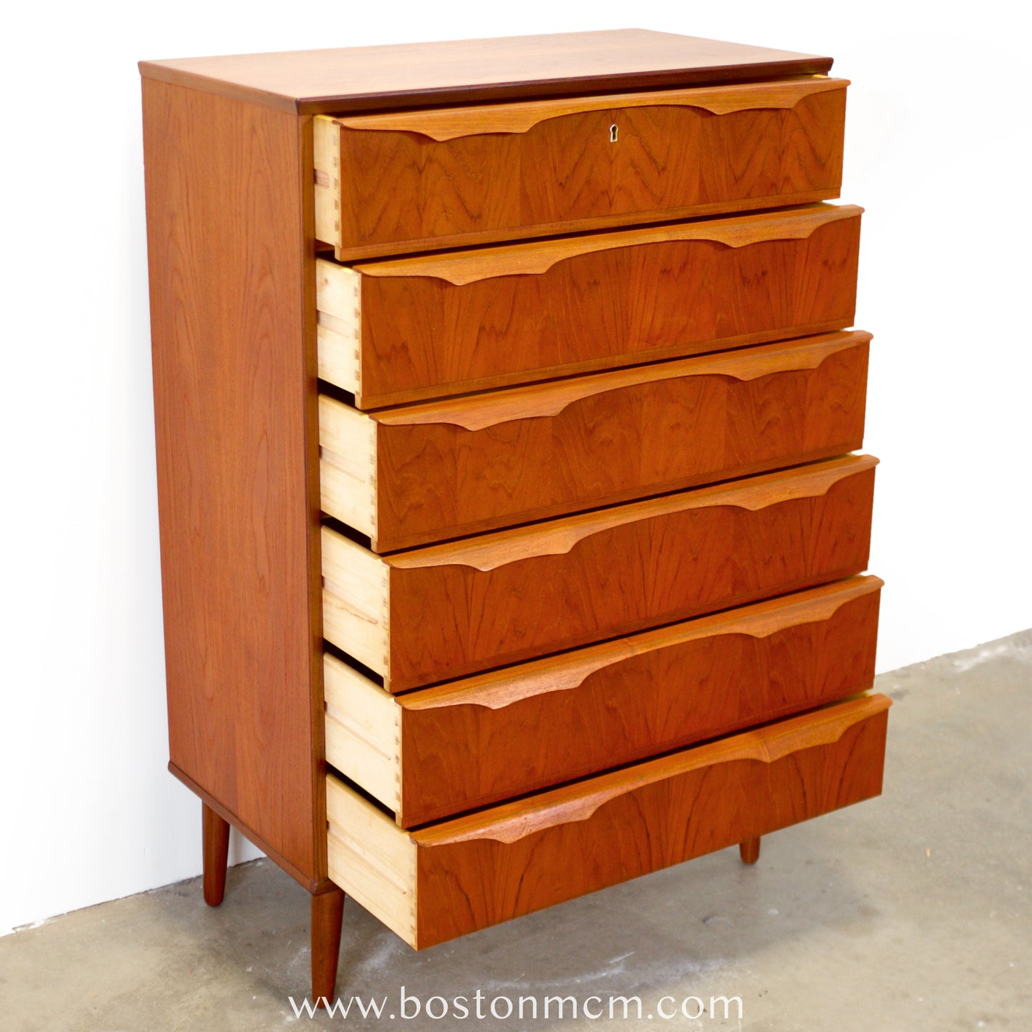 Trekanten–Hestbæk AS 6 Drawer Teak Dresser Designed by Claus Okholm - #A1935