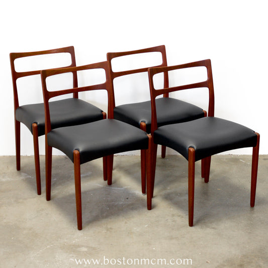 Danish Teak Dining Chairs, Attributed to Johannes Andersen - #A2191