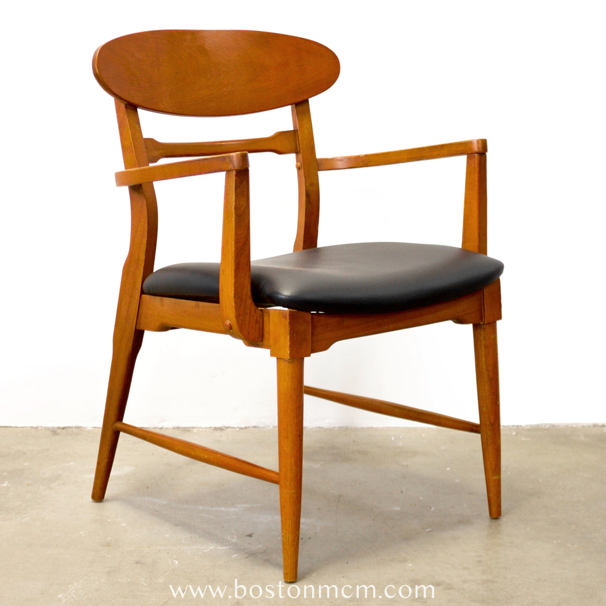 Lane “Copenhagen” Set of 5 Walnut Dining Chairs - #A1833