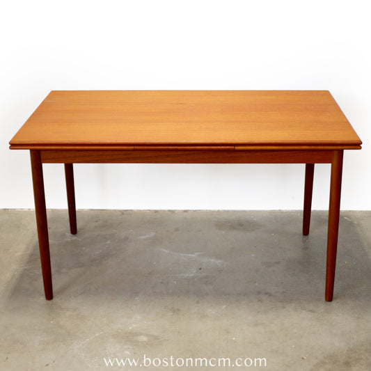 Danish Teak Draw Leaf Dining Table - #A2115