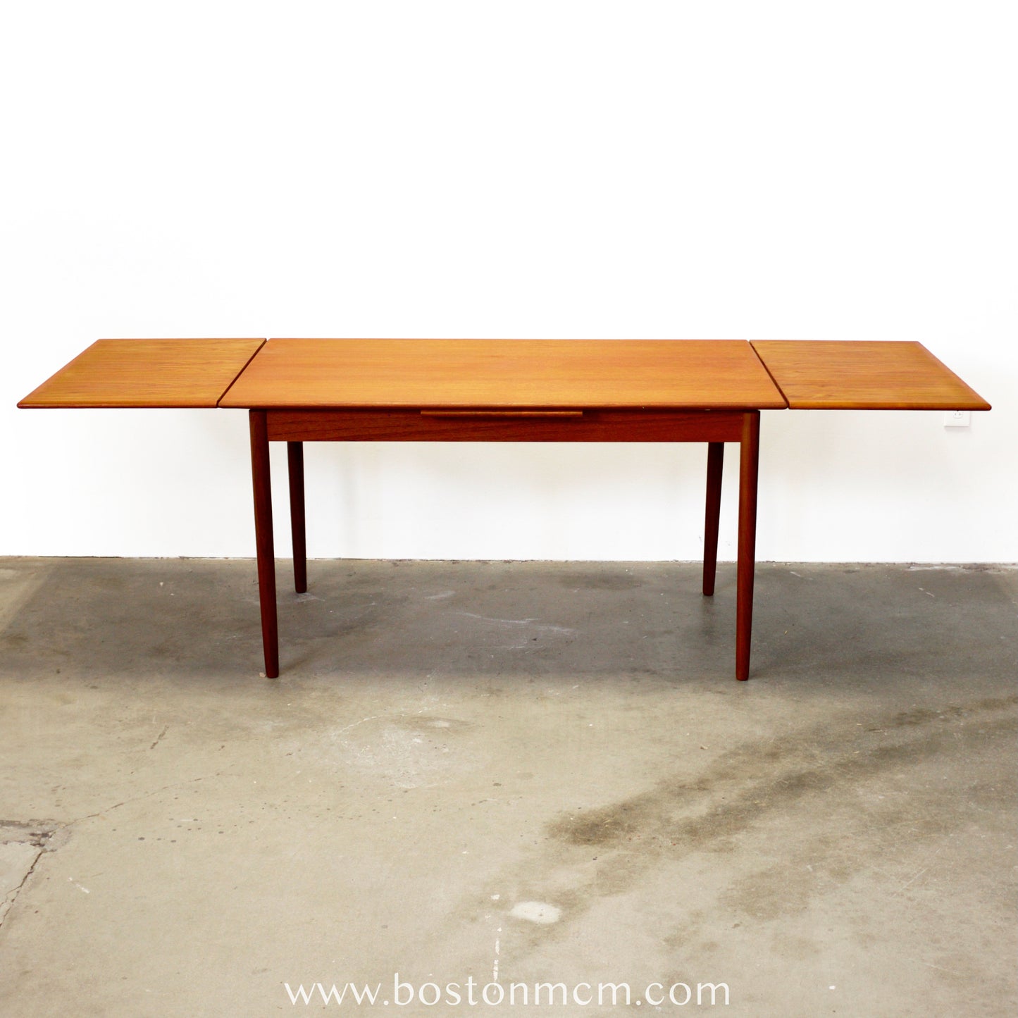 Danish Teak Draw Leaf Dining Table - #A2115