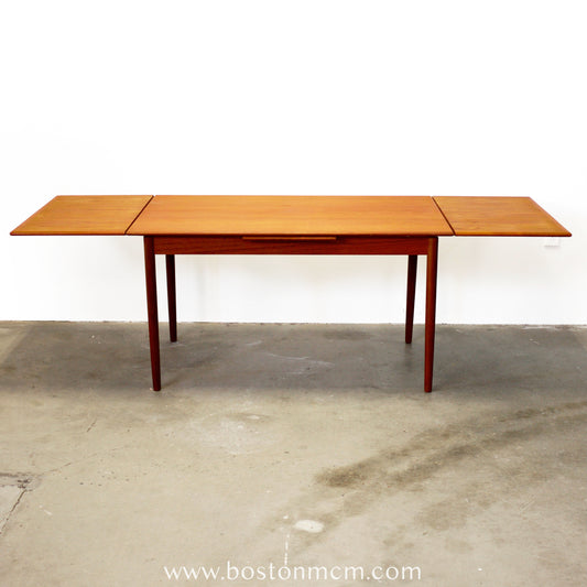 Danish Teak Draw Leaf Dining Table - #A2115
