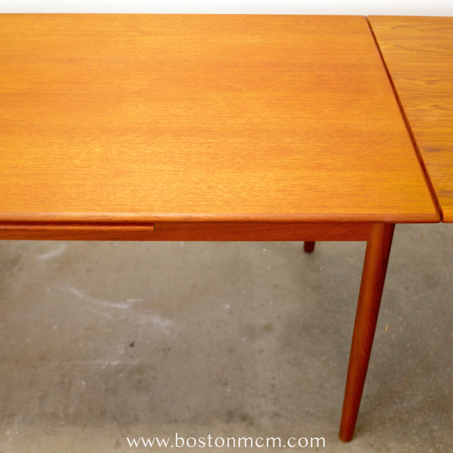 Danish Teak Draw Leaf Dining Table - #A2115