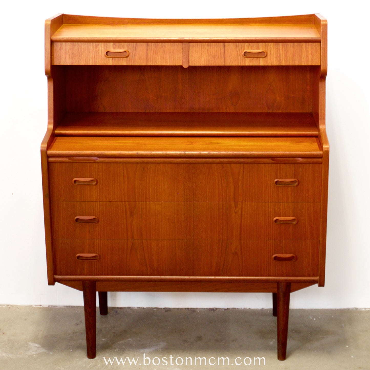 Danish Teak Secretary Desk - #A2171