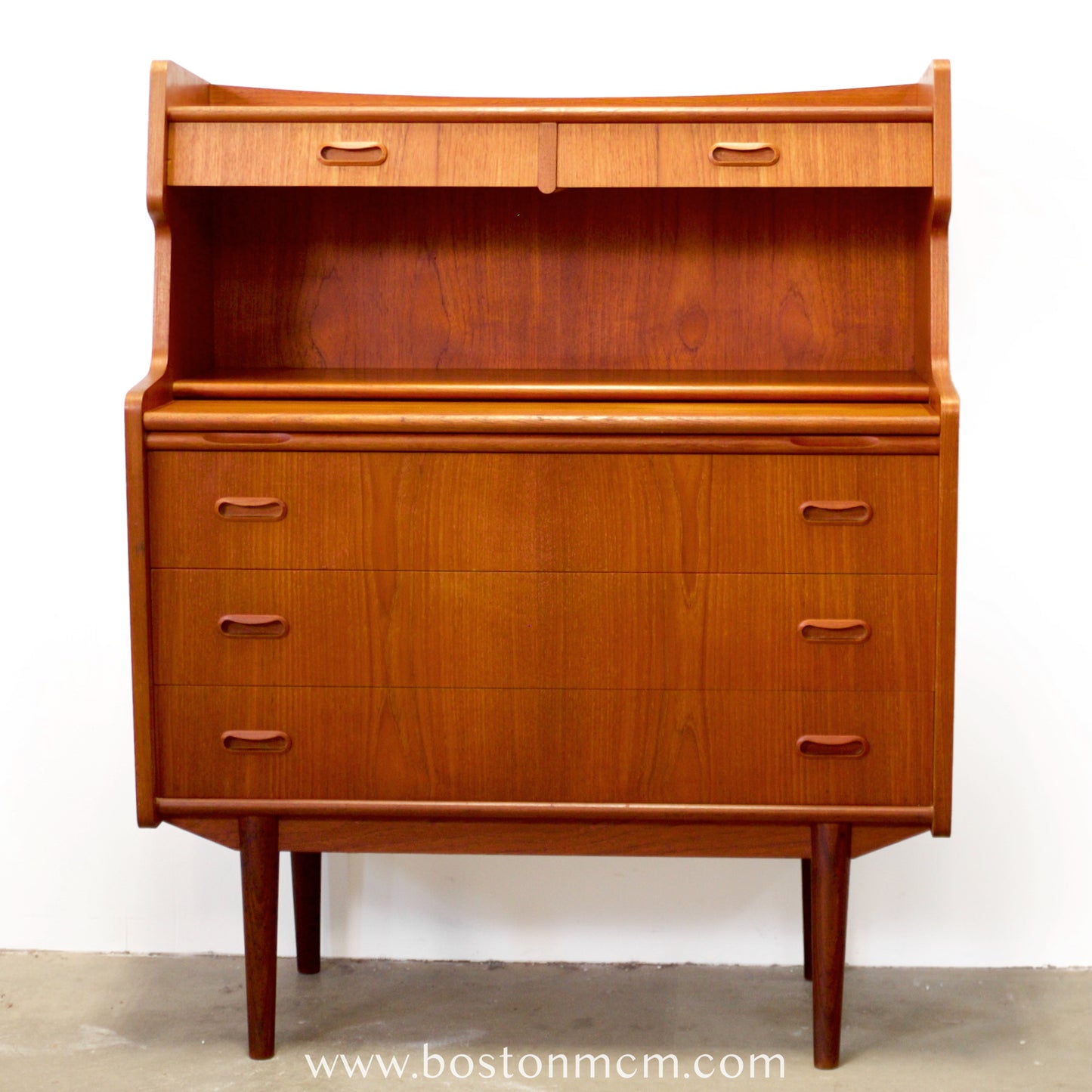 Danish Teak Secretary Desk - #A2171