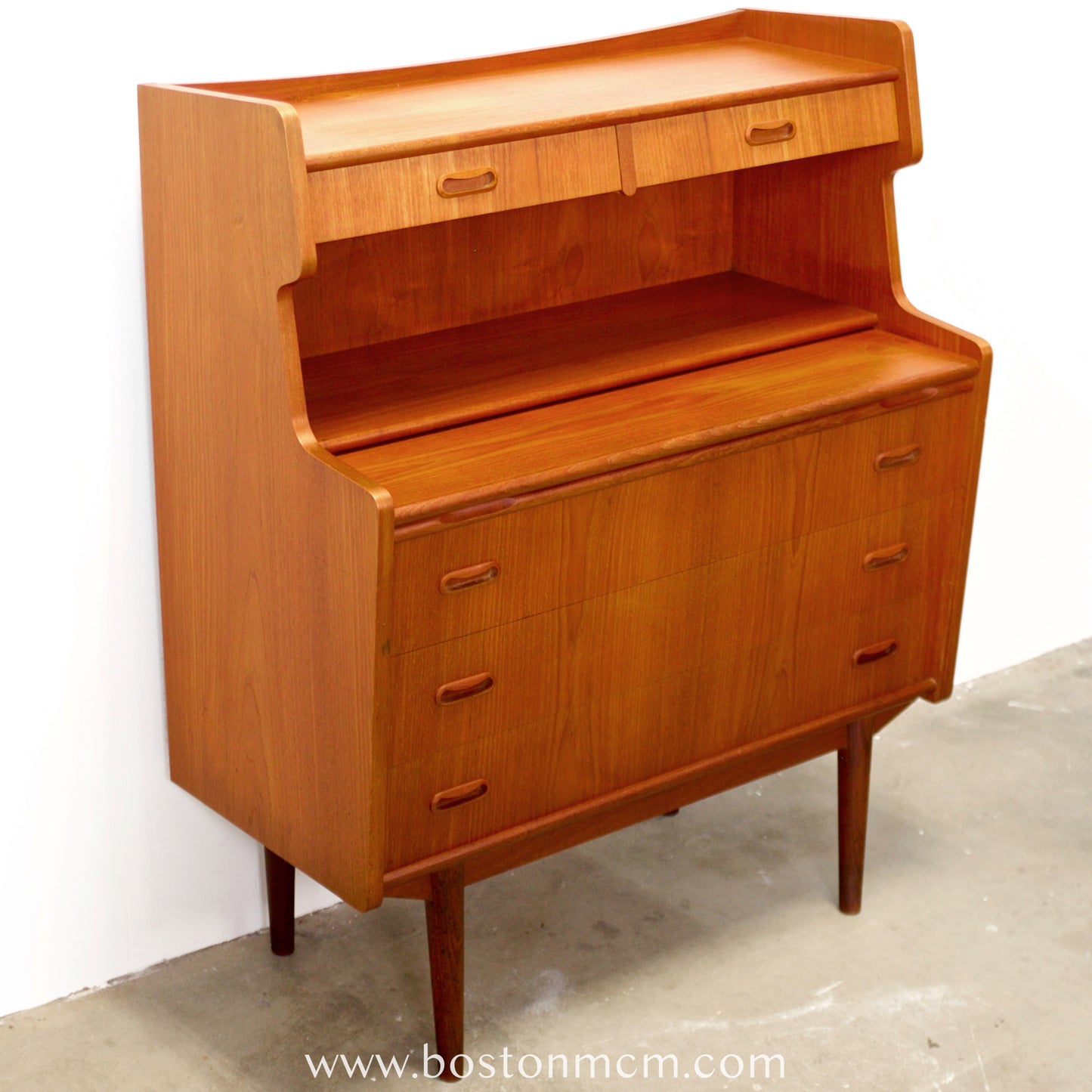 Danish Teak Secretary Desk - #A2171
