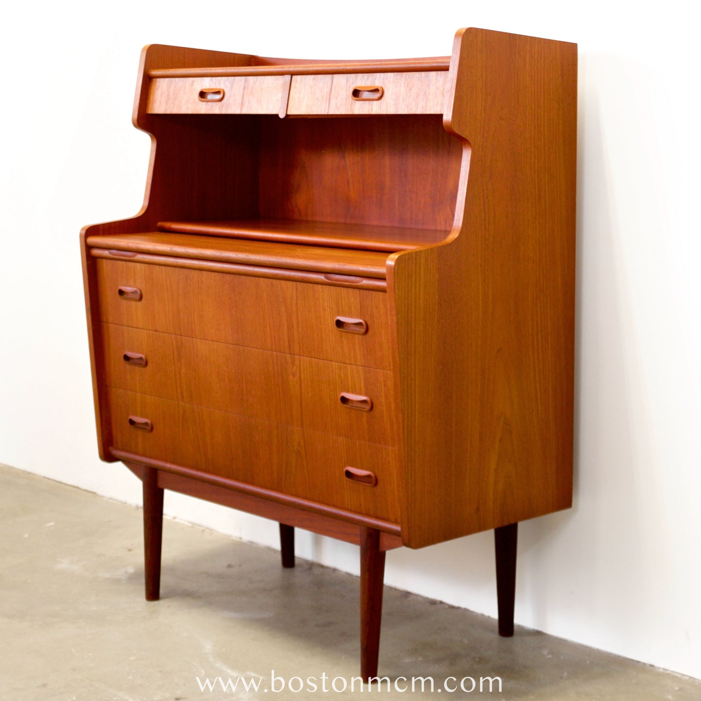 Danish Teak Secretary Desk - #A2171