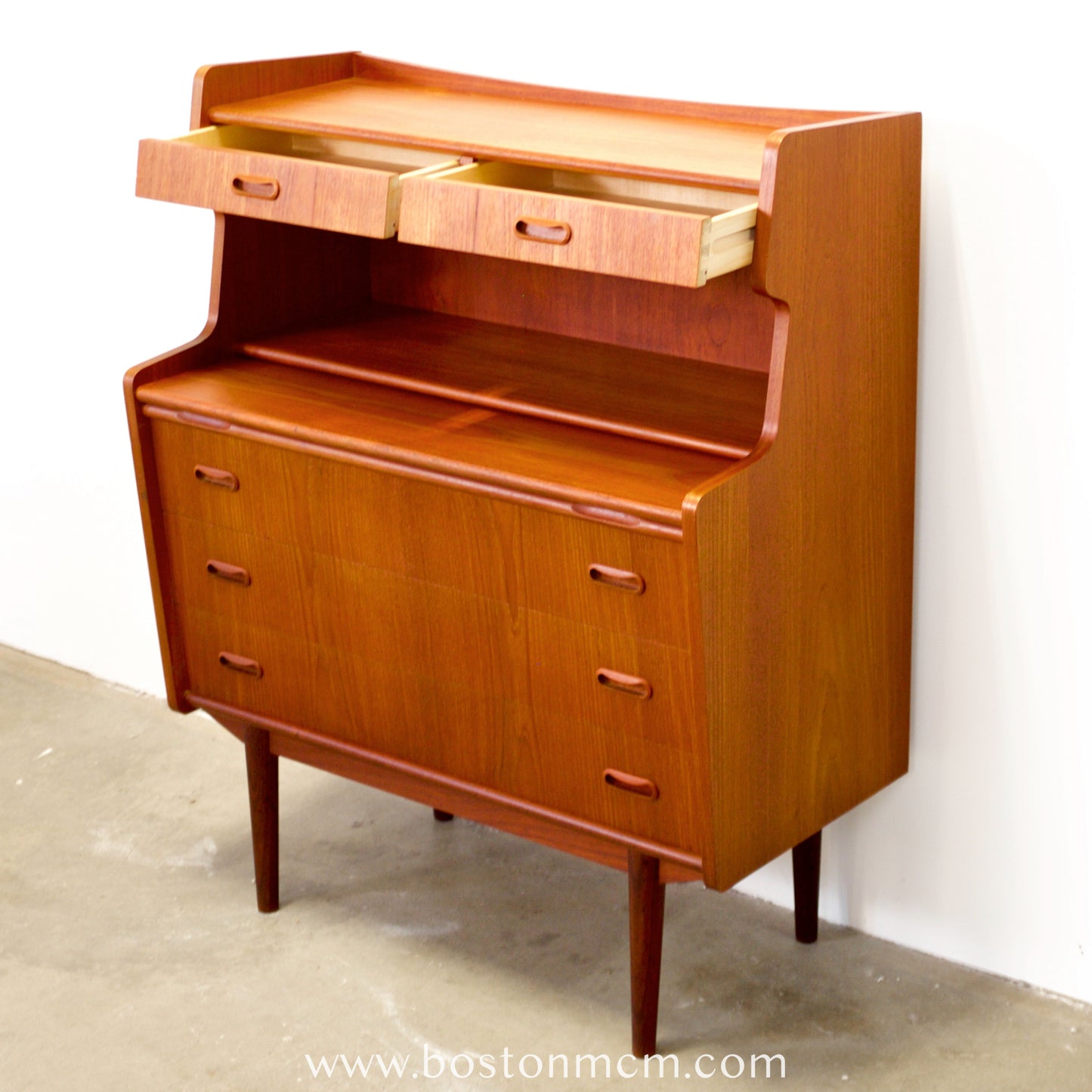 Danish Teak Secretary Desk - #A2171