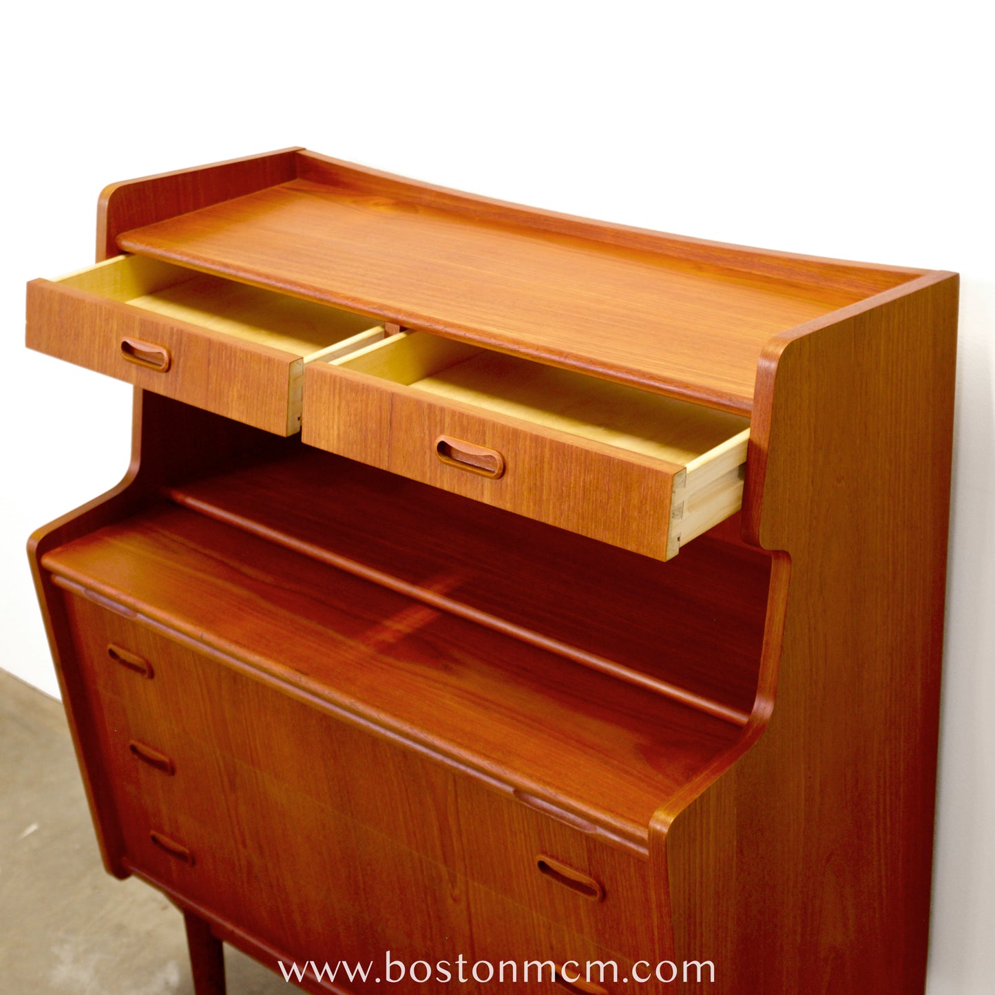 Danish Teak Secretary Desk - #A2171