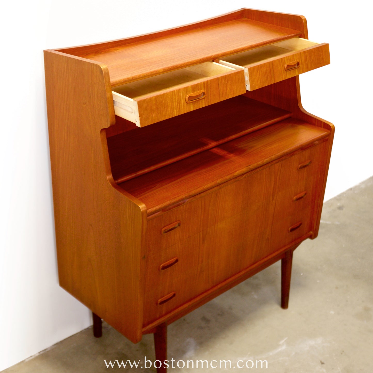 Danish Teak Secretary Desk - #A2171