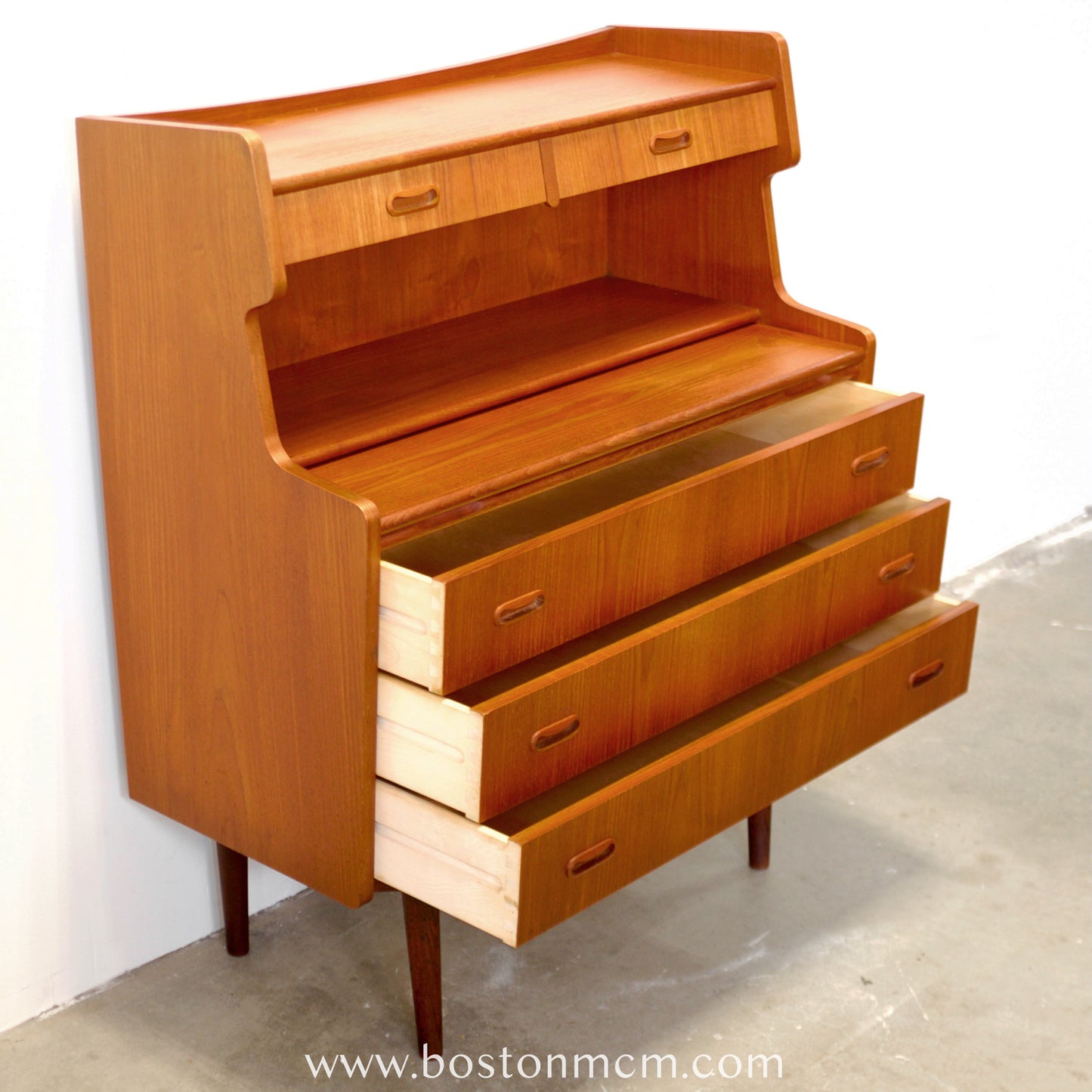 Danish Teak Secretary Desk - #A2171