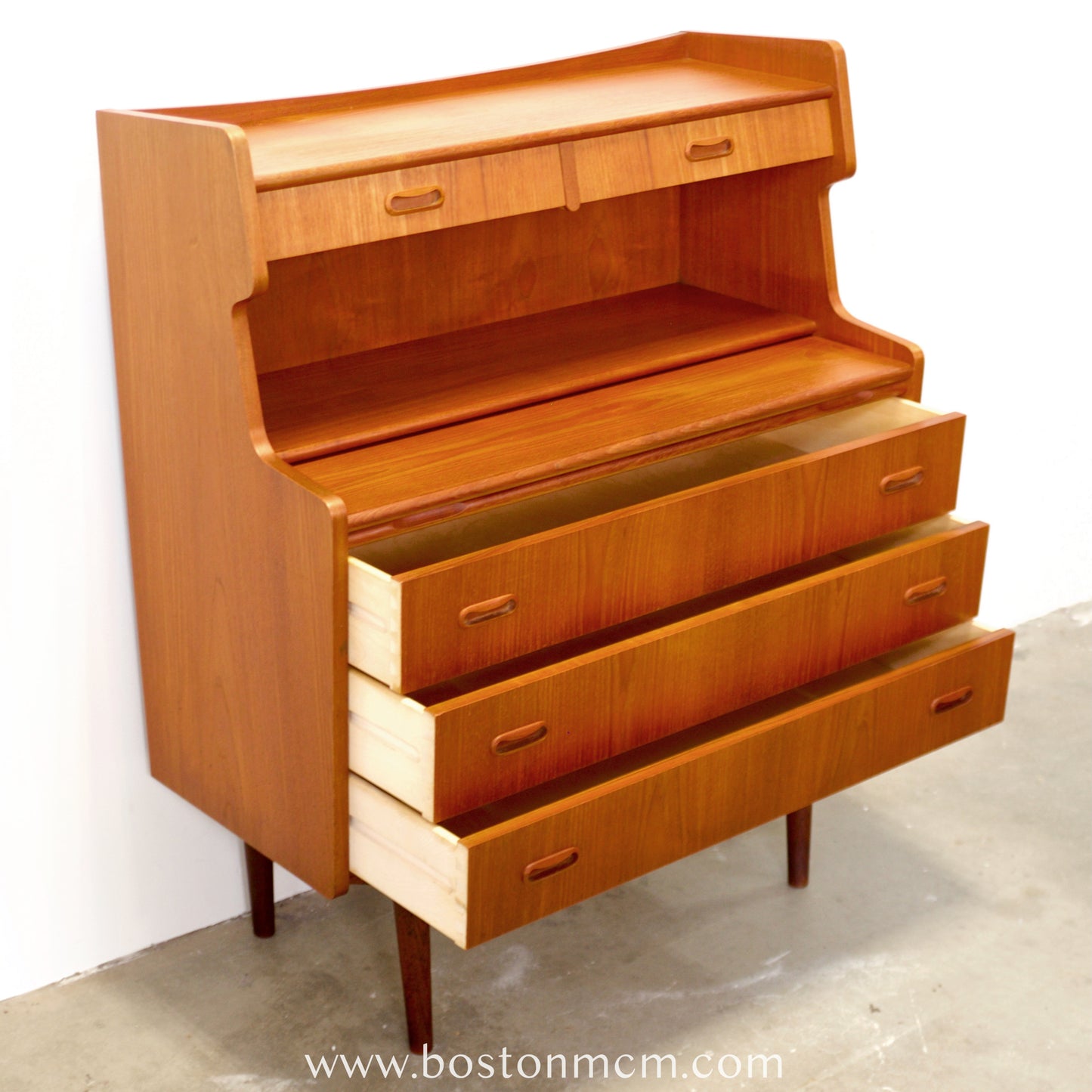 Danish Teak Secretary Desk - #A2171