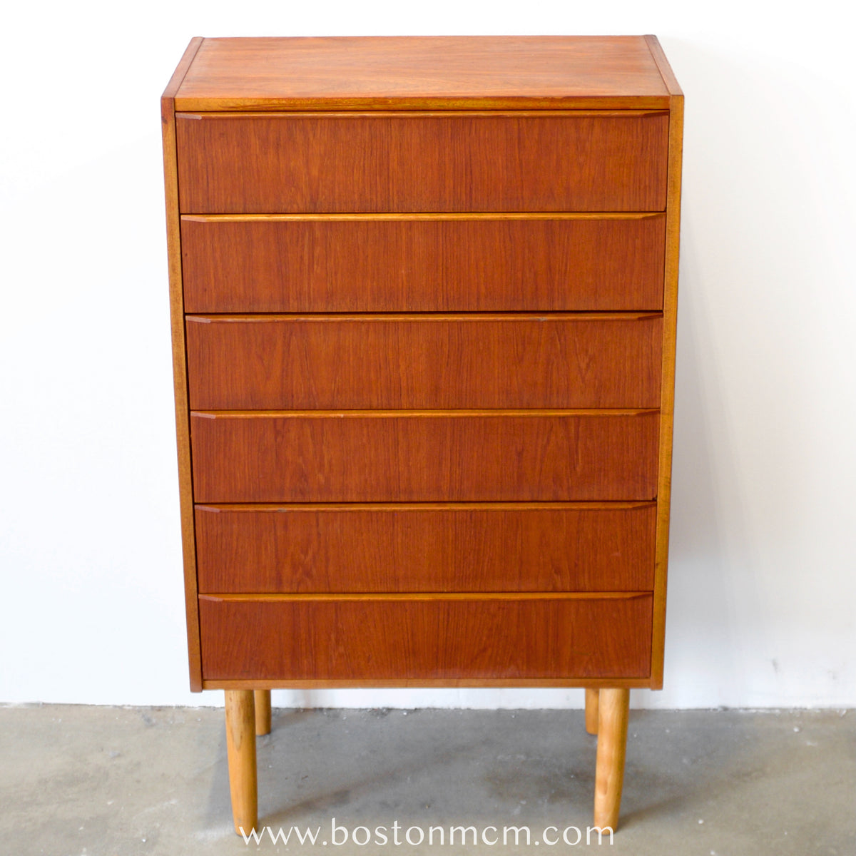 Danish Teak Six Drawer Dresser - #A2215