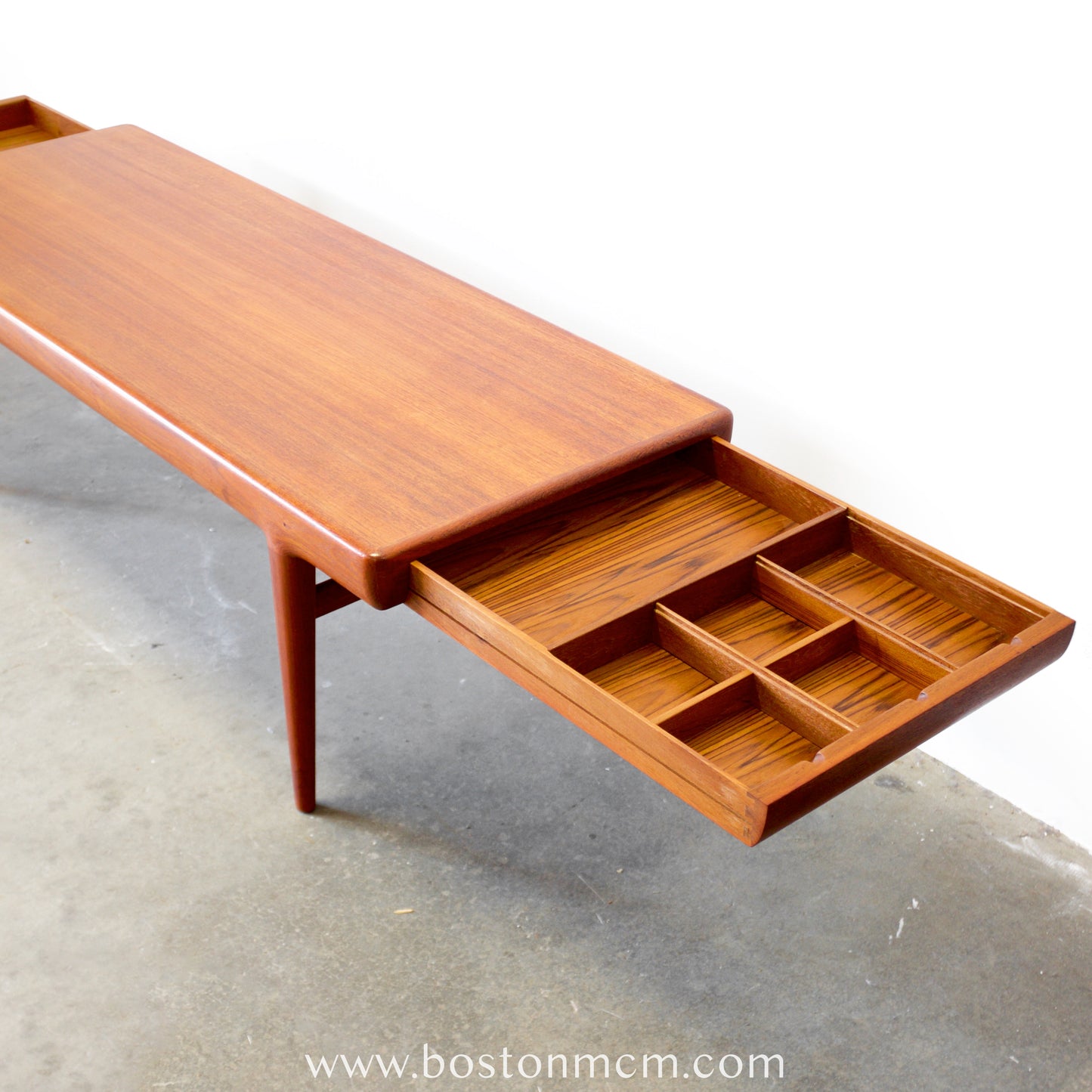 CFC Silkeborg Teak Coffee Table w/ Drawers, Designed by Johannes Andersen - #A1862