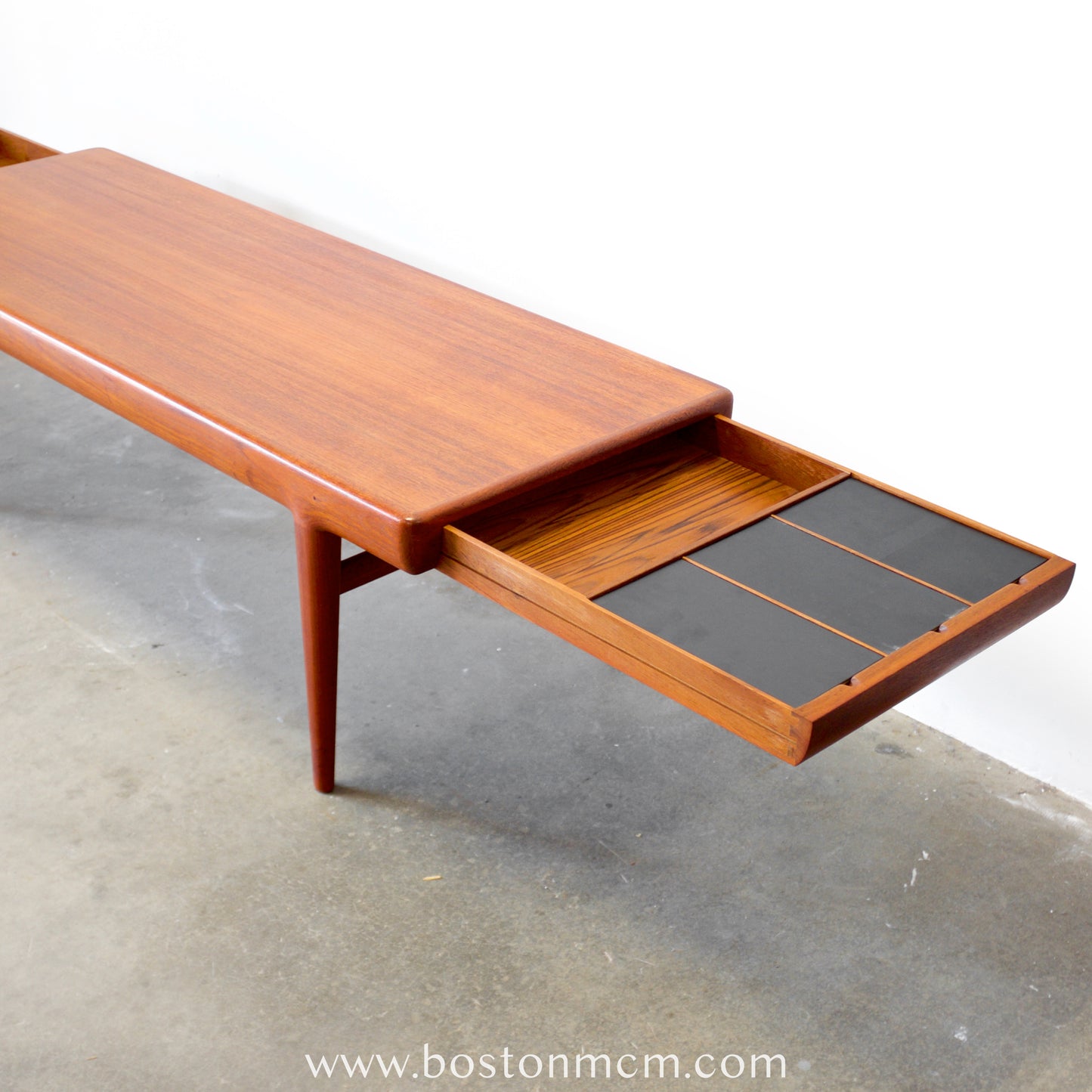 CFC Silkeborg Teak Coffee Table w/ Drawers, Designed by Johannes Andersen - #A1862