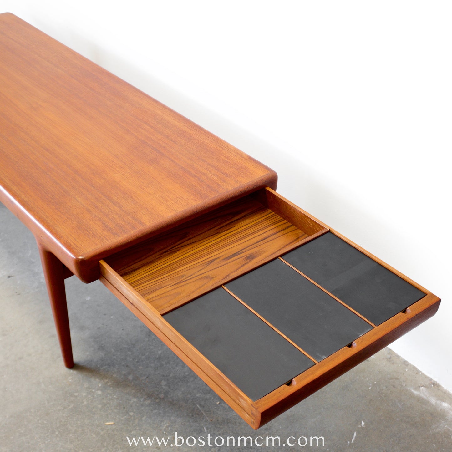 CFC Silkeborg Teak Coffee Table w/ Drawers, Designed by Johannes Andersen - #A1862