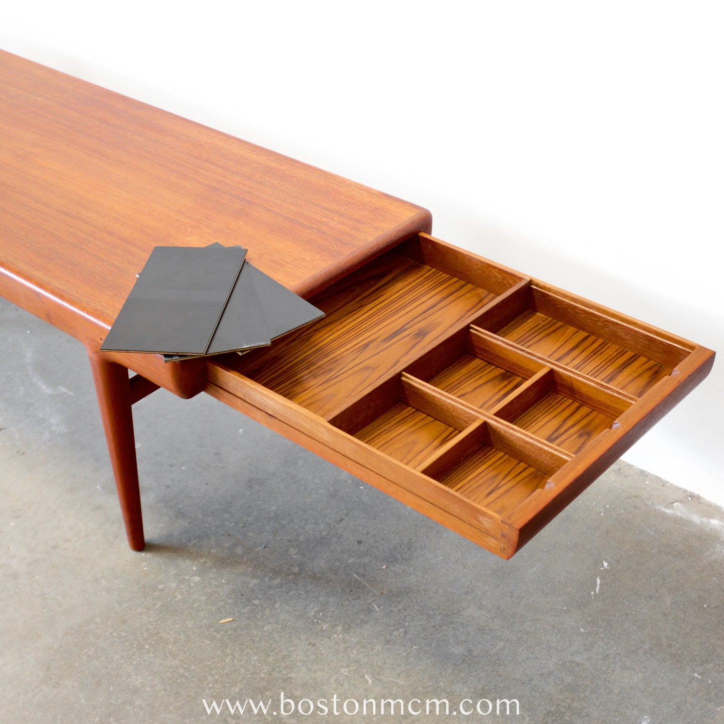 CFC Silkeborg Teak Coffee Table w/ Drawers, Designed by Johannes Andersen - #A1862
