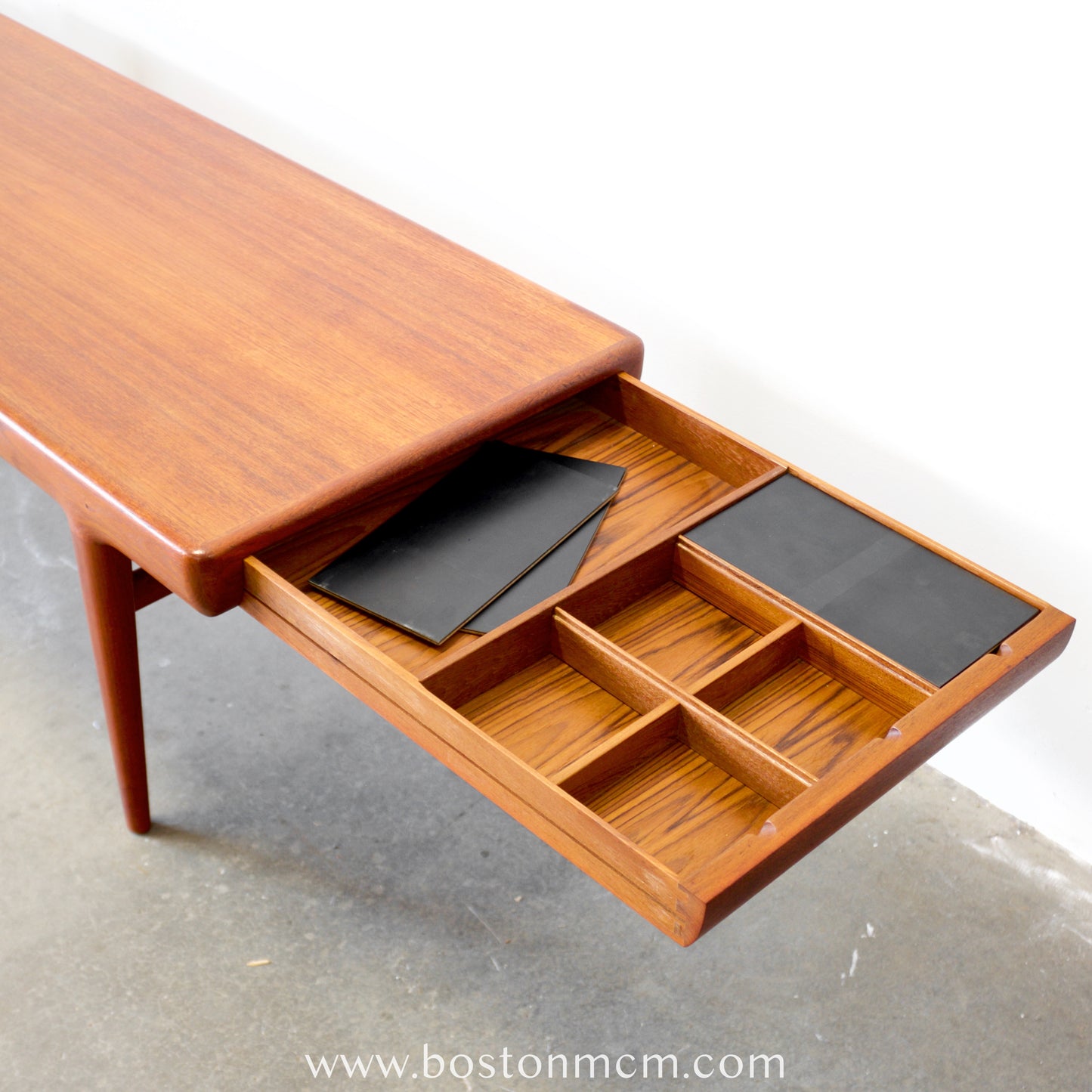 CFC Silkeborg Teak Coffee Table w/ Drawers, Designed by Johannes Andersen - #A1862