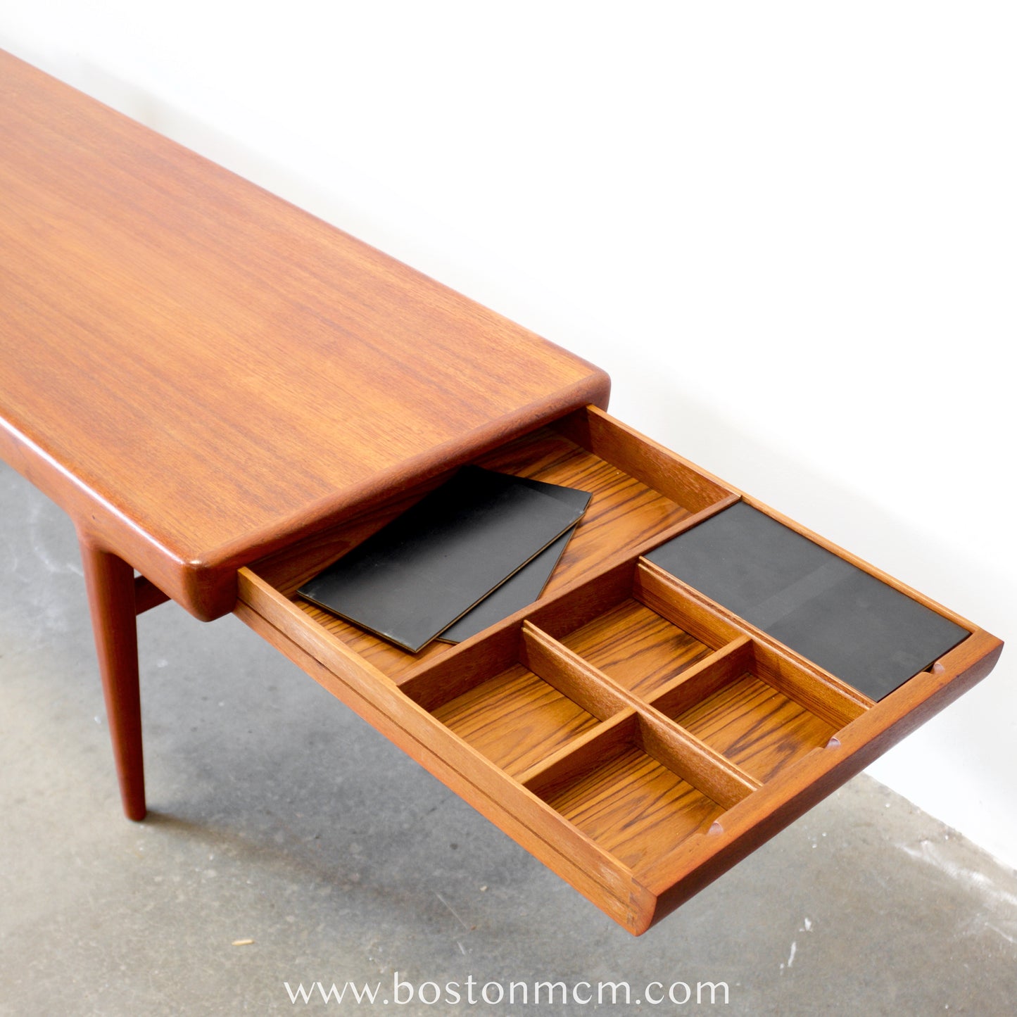 CFC Silkeborg Teak Coffee Table w/ Drawers, Designed by Johannes Andersen - #A1862