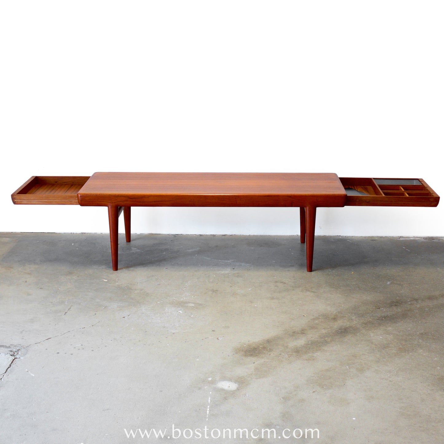CFC Silkeborg Teak Coffee Table w/ Drawers, Designed by Johannes Andersen - #A1862