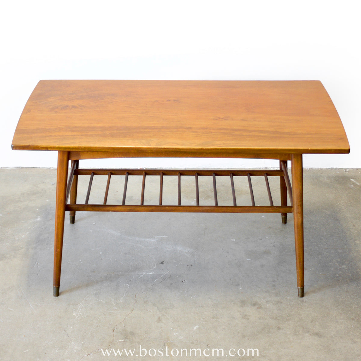 Danish Teak Petite Coffee Table or Side Table with Slatted Lower Shelf - #A2225