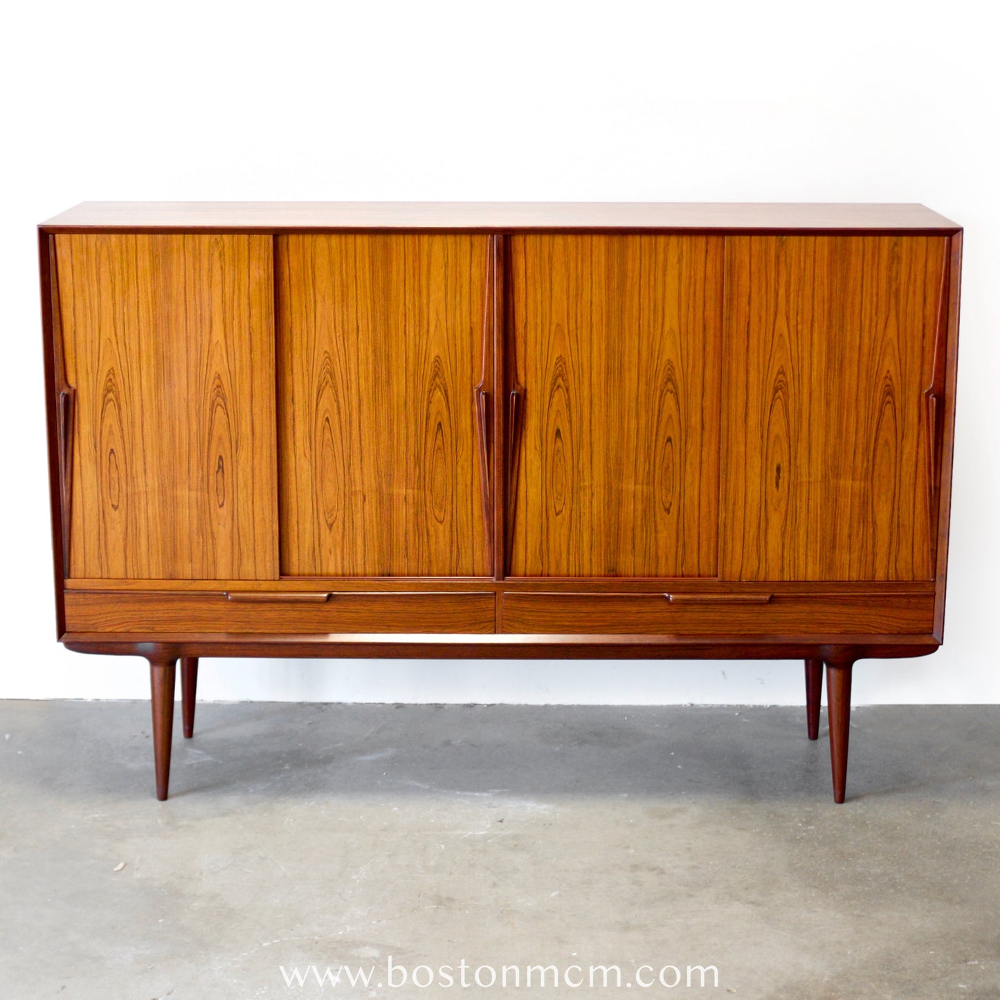 Omann Jun. Model #13 Rosewood Highboard Designed by Gunni Omann - #A2164