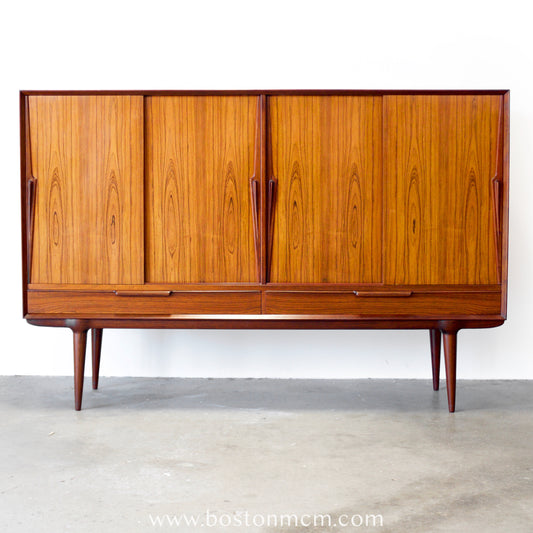 Omann Jun. Model #13 Rosewood Highboard Designed by Gunni Omann - #A2164