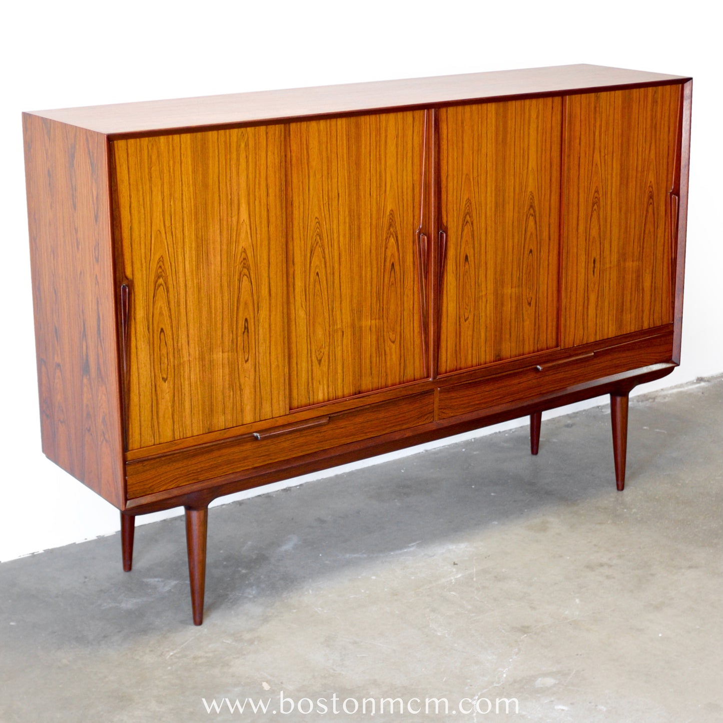 Omann Jun. Model #13 Rosewood Highboard Designed by Gunni Omann - #A2164