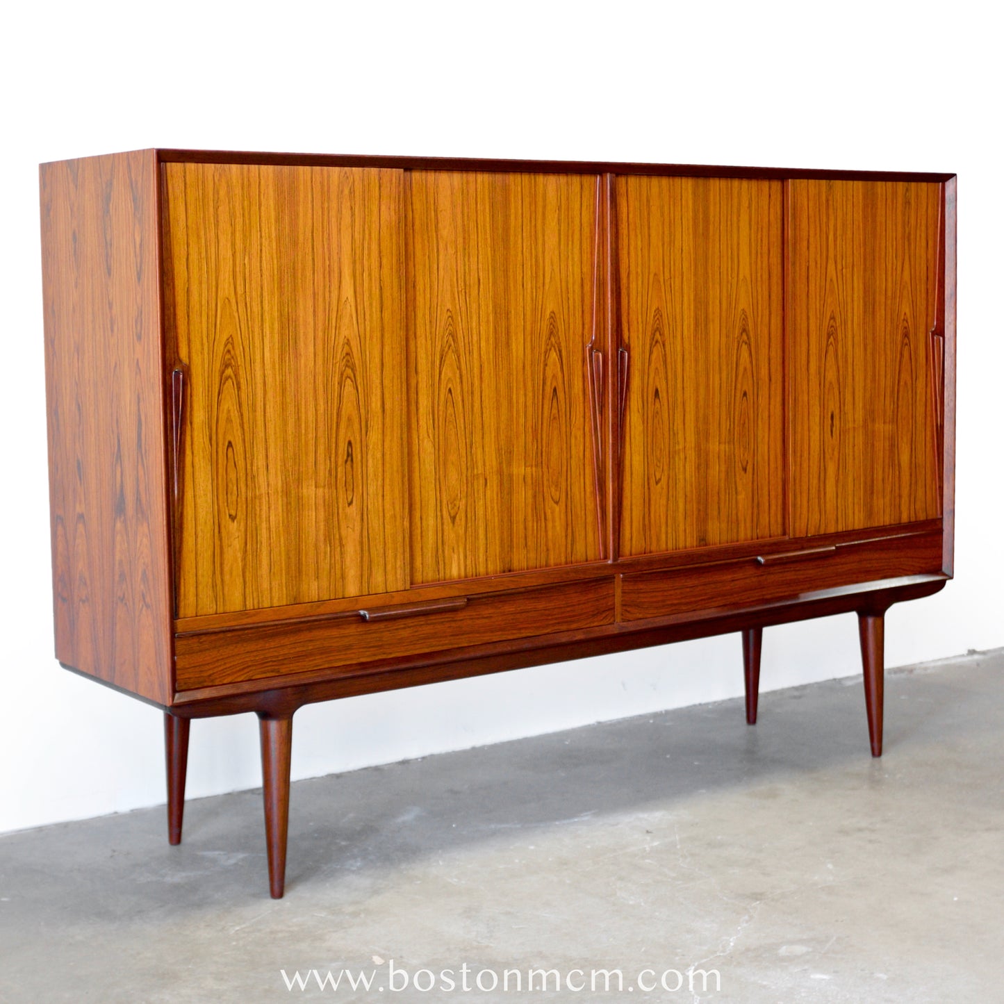 Omann Jun. Model #13 Rosewood Highboard Designed by Gunni Omann - #A2164