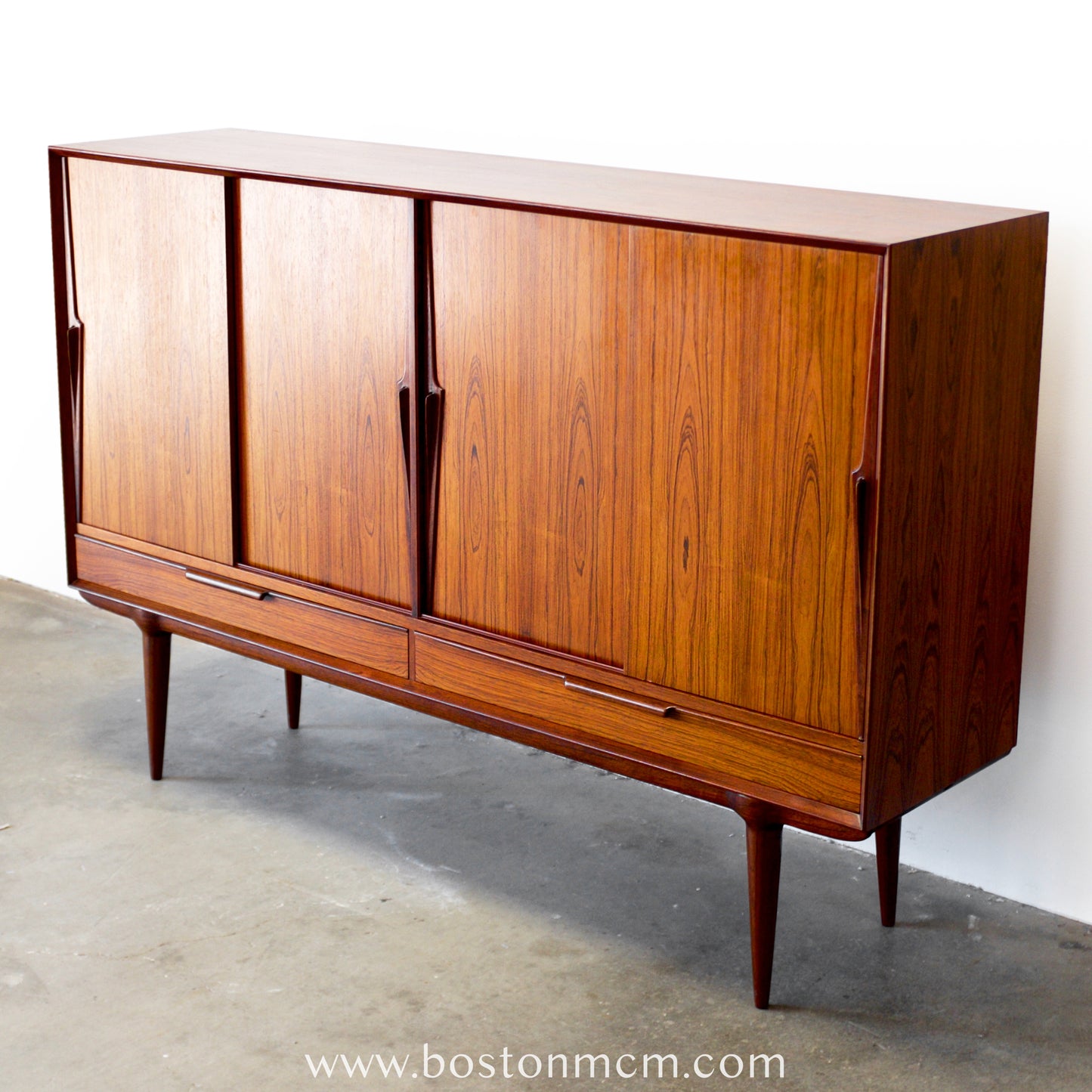 Omann Jun. Model #13 Rosewood Highboard Designed by Gunni Omann - #A2164