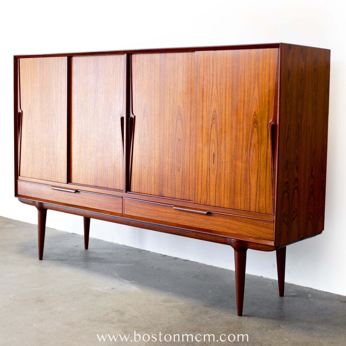 Omann Jun. Model #13 Rosewood Highboard Designed by Gunni Omann - #A2164