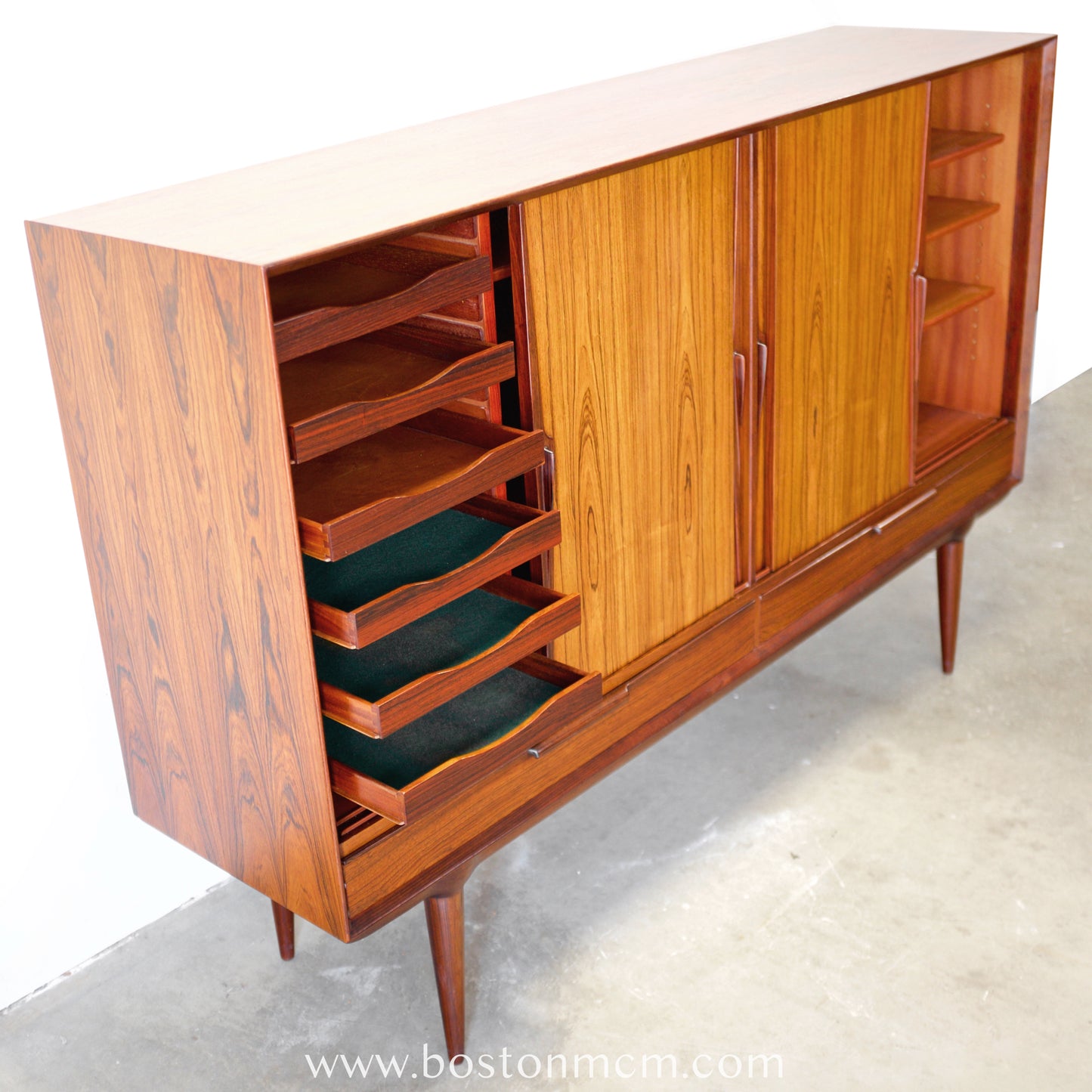 Omann Jun. Model #13 Rosewood Highboard Designed by Gunni Omann - #A2164