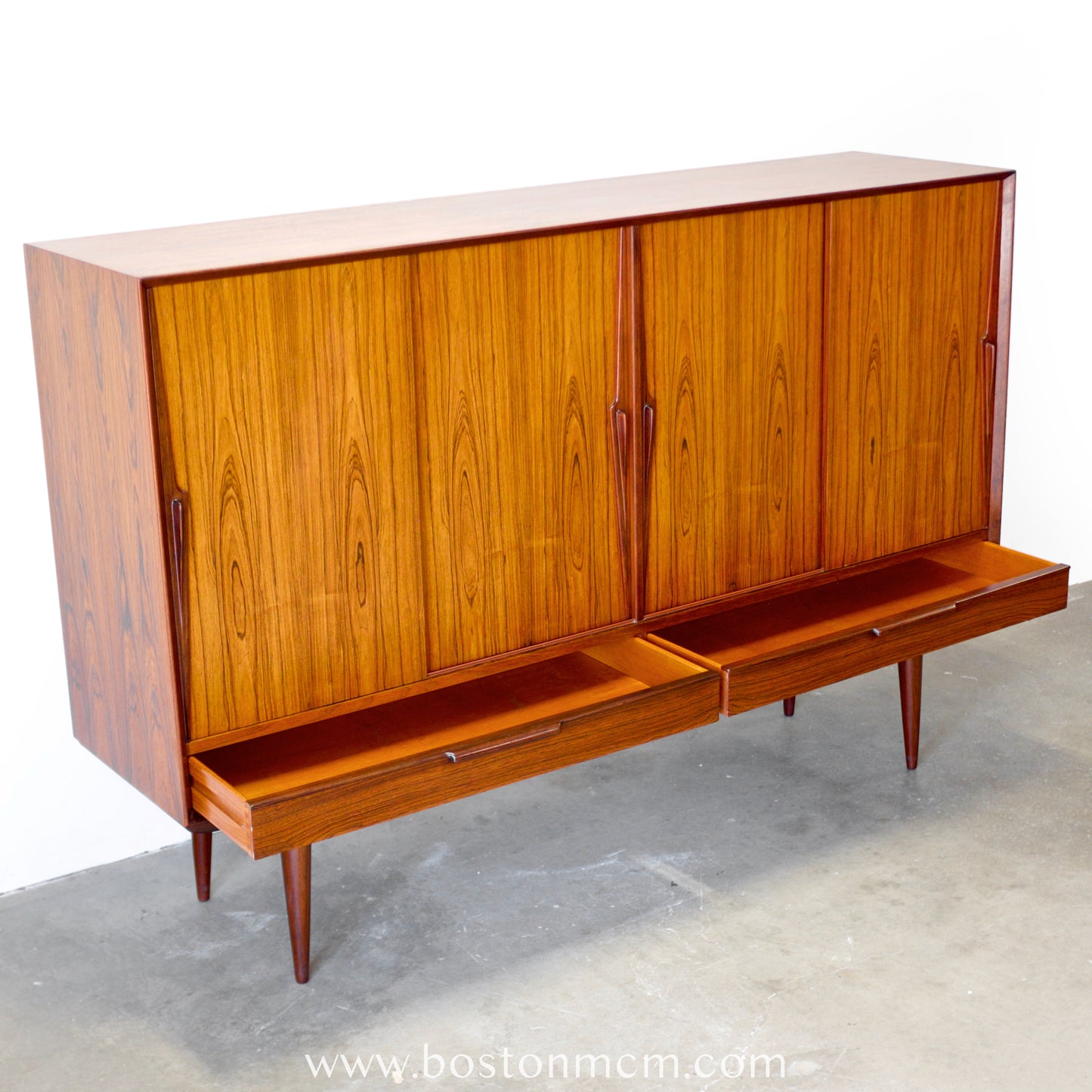 Omann Jun. Model #13 Rosewood Highboard Designed by Gunni Omann - #A2164