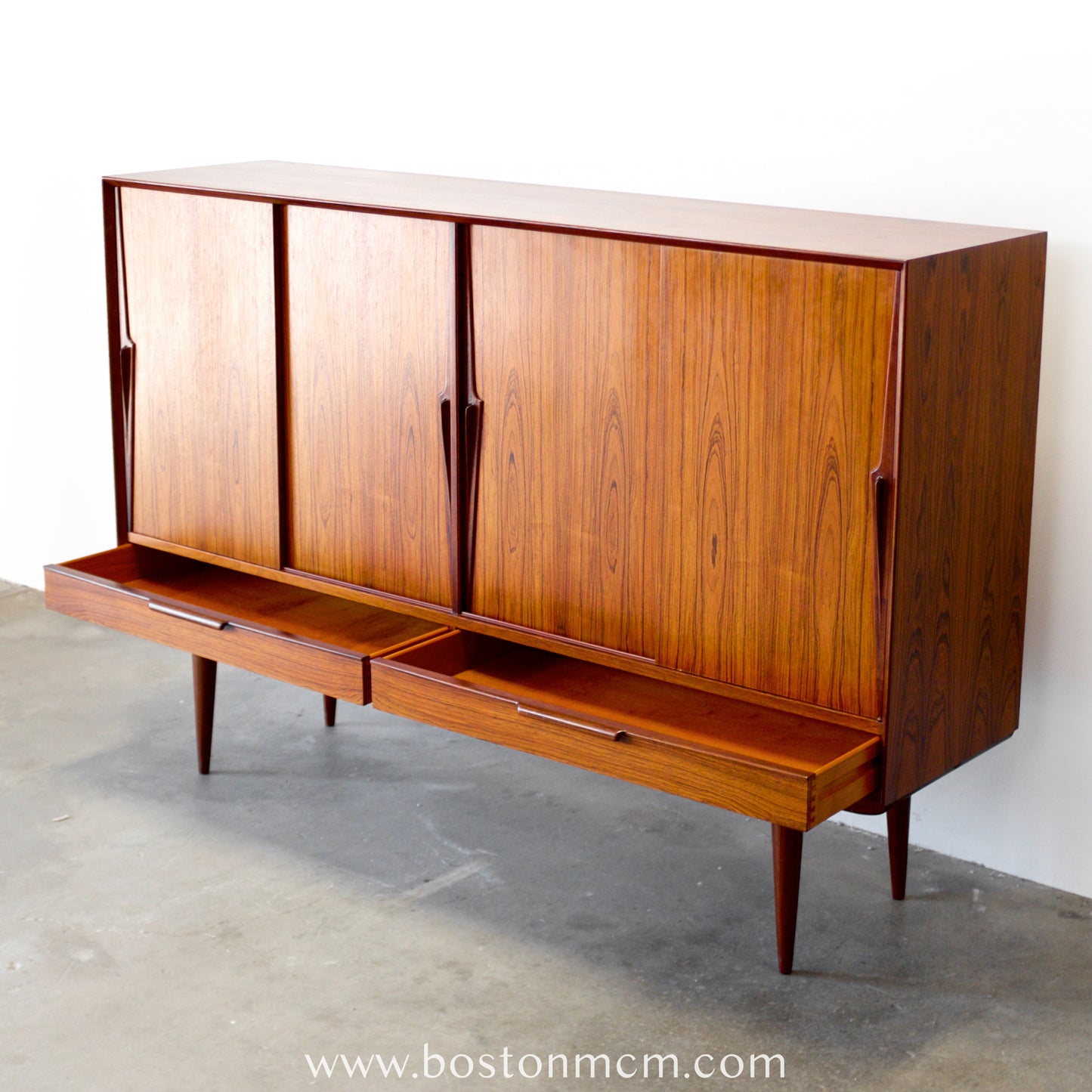 Omann Jun. Model #13 Rosewood Highboard Designed by Gunni Omann - #A2164
