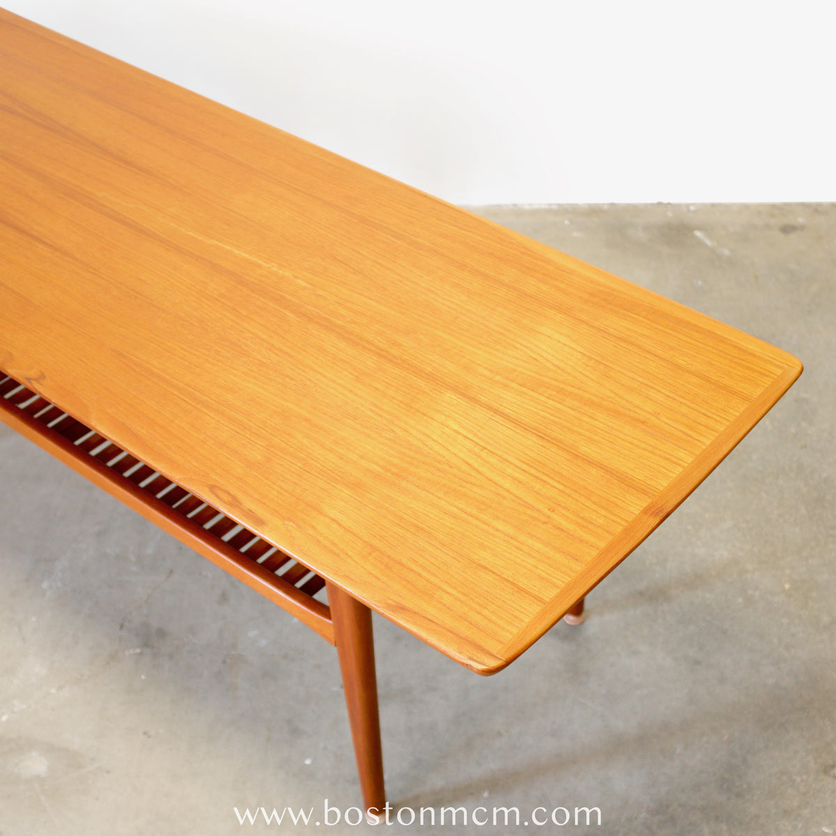 Danish Teak Coffee Table with Slatted Lower Shelf - #A1899