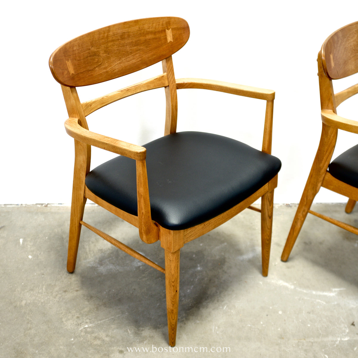Lane “Acclaim” Walnut & Ash Pair of Armchairs  - #A2201-1