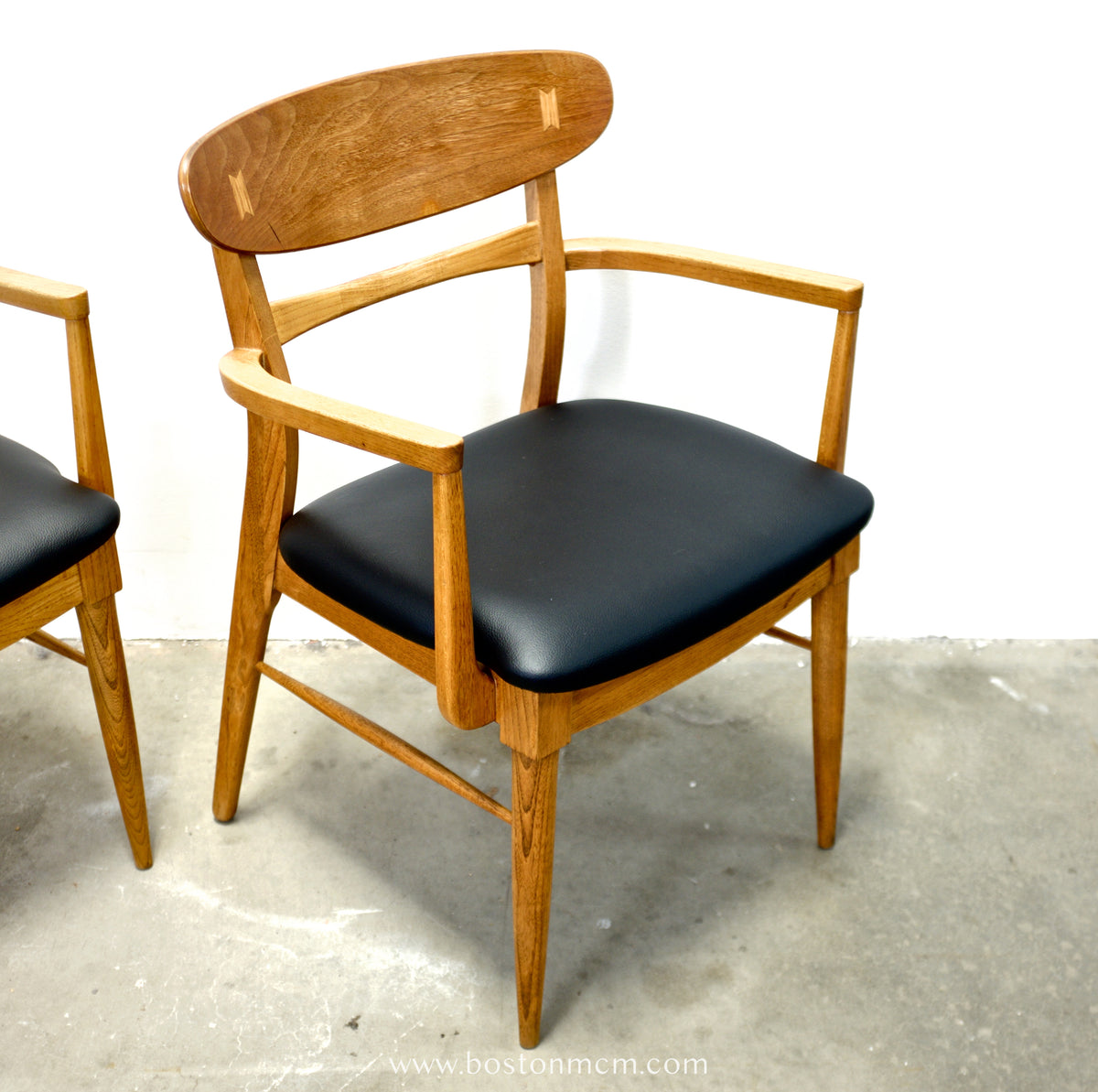 Lane “Acclaim” Walnut & Ash Pair of Armchairs  - #A2201-1