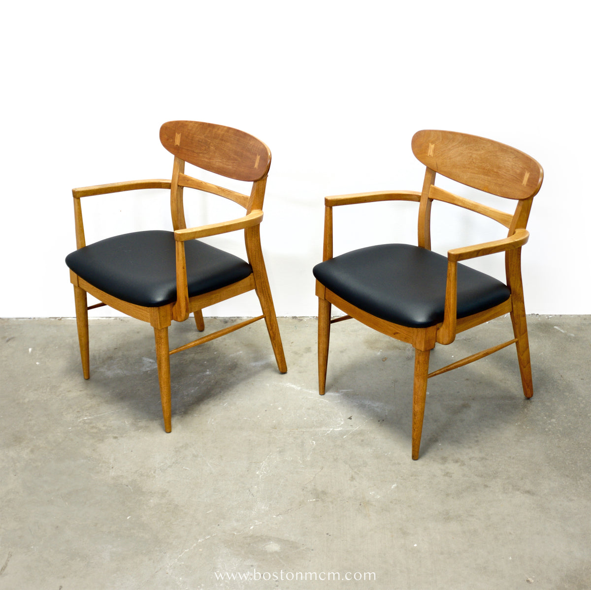Lane “Acclaim” Walnut & Ash Pair of Armchairs  - #A2201-1