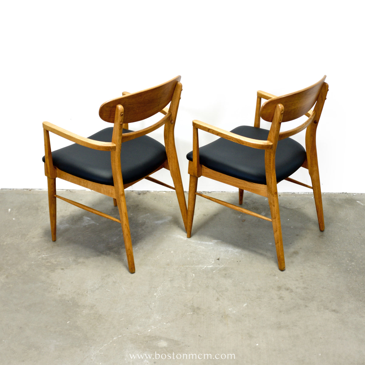 Lane “Acclaim” Walnut & Ash Pair of Armchairs  - #A2201-1