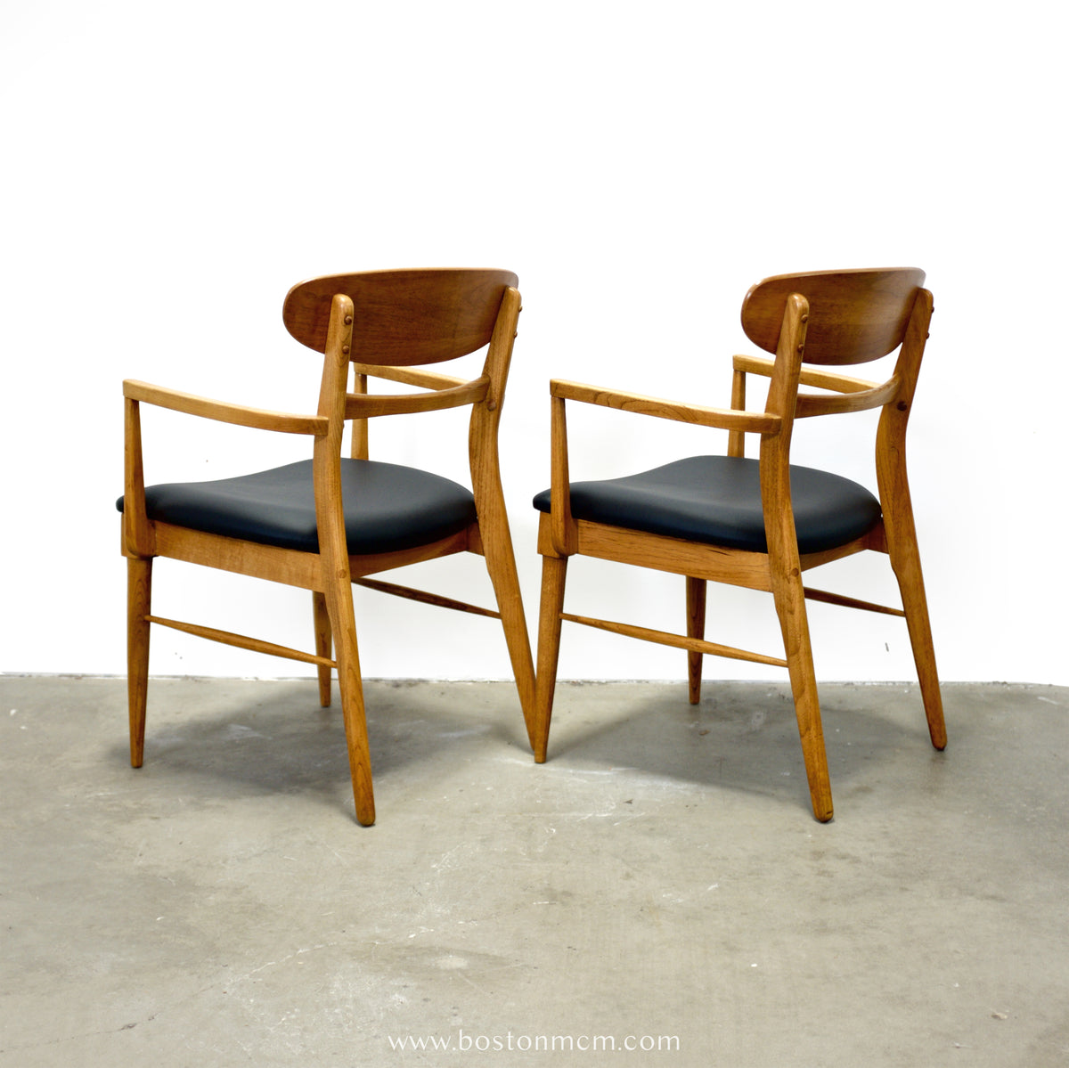 Lane “Acclaim” Walnut & Ash Pair of Armchairs  - #A2201-1
