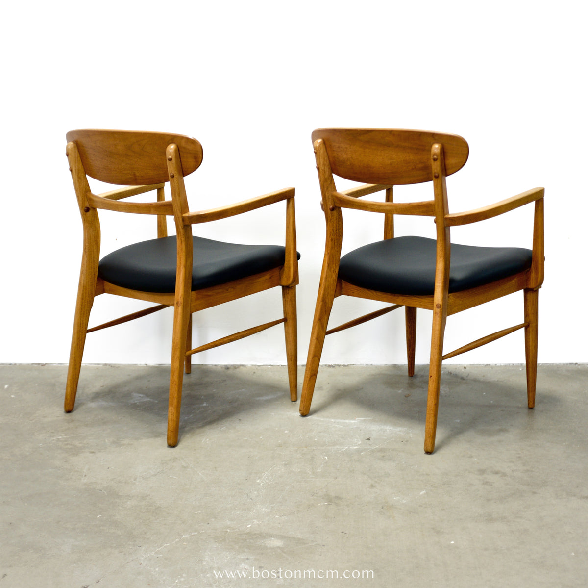 Lane “Acclaim” Walnut & Ash Pair of Armchairs  - #A2201-1