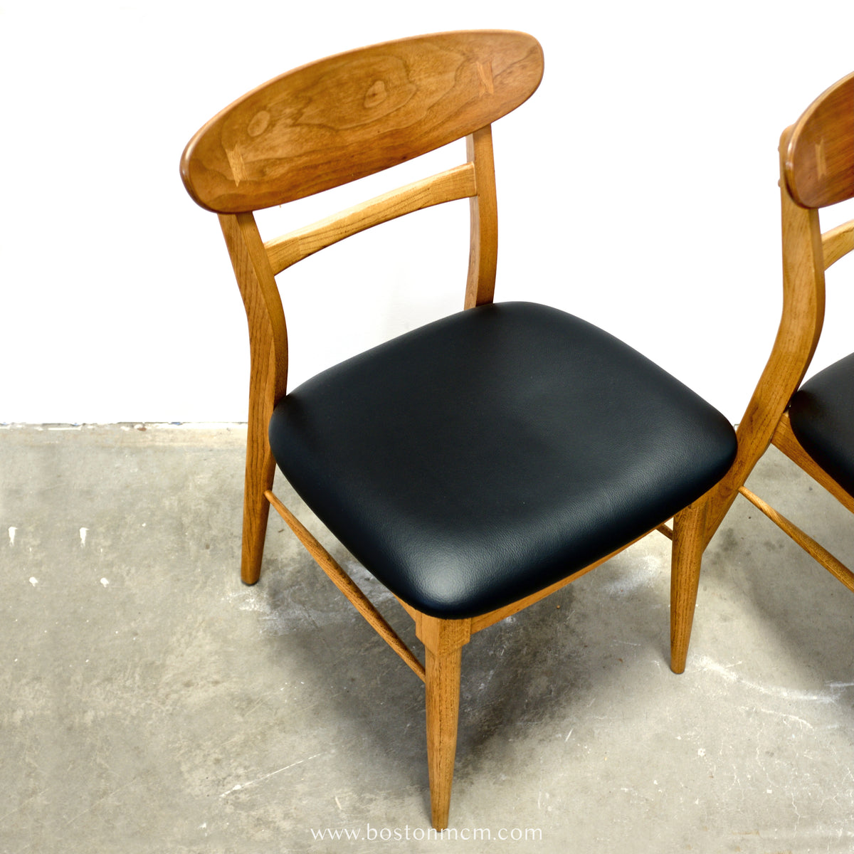 Lane “Acclaim” Walnut & Ash Pair of Dining Chairs - #A2201-4