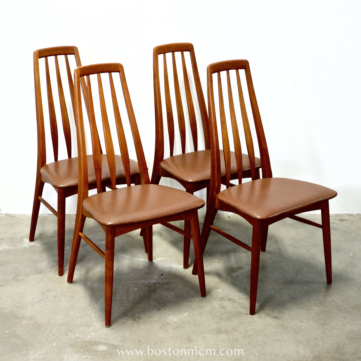 Koefoed Hornslet “Eva” Set of 4 Teak Dining Chairs - #A1924-2