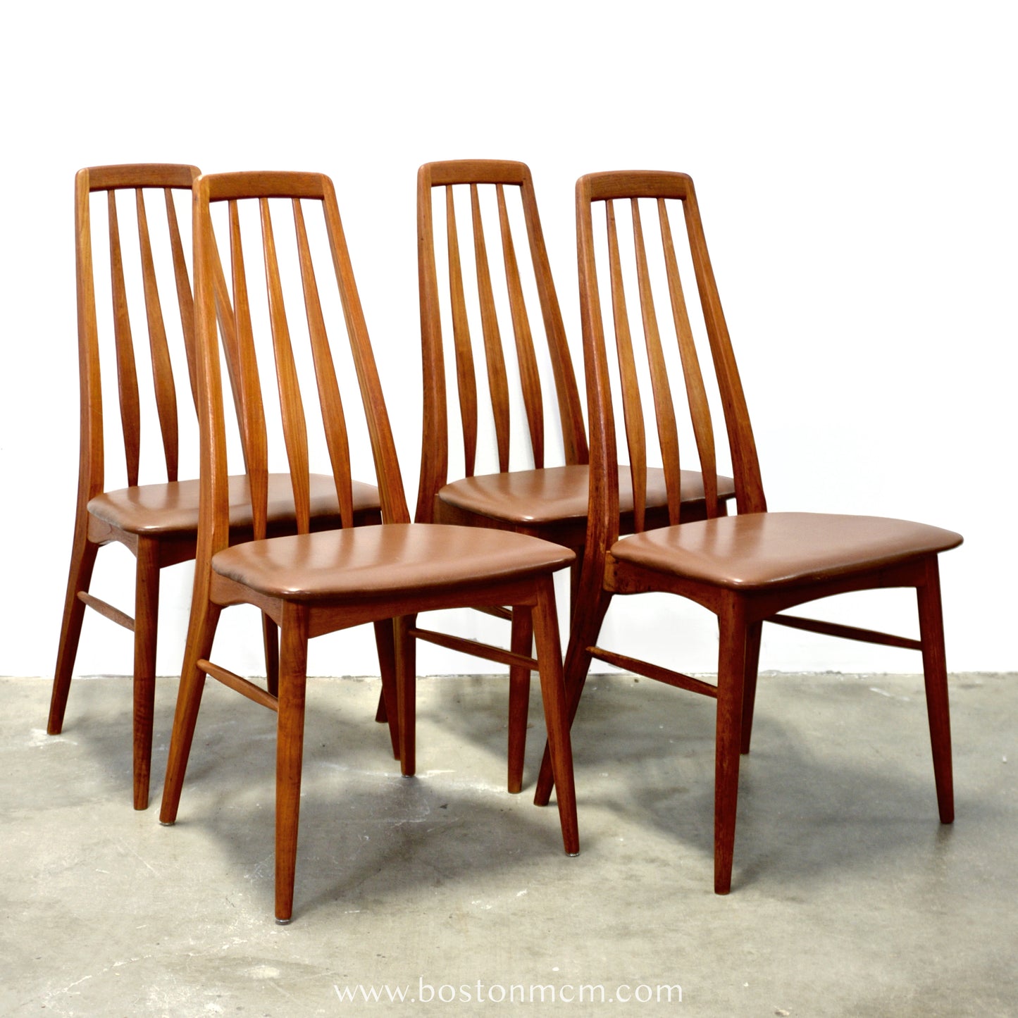 Koefoed Hornslet “Eva” Set of 4 Teak Dining Chairs - #A1924-2