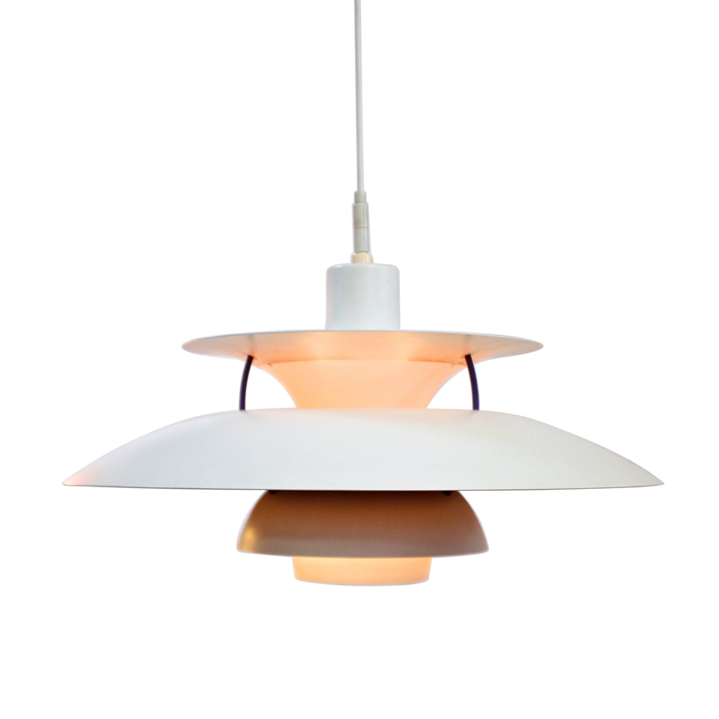 Louis Poulsen PH5 Chandelier in White Designed by Poul Henningsen - #A1690
