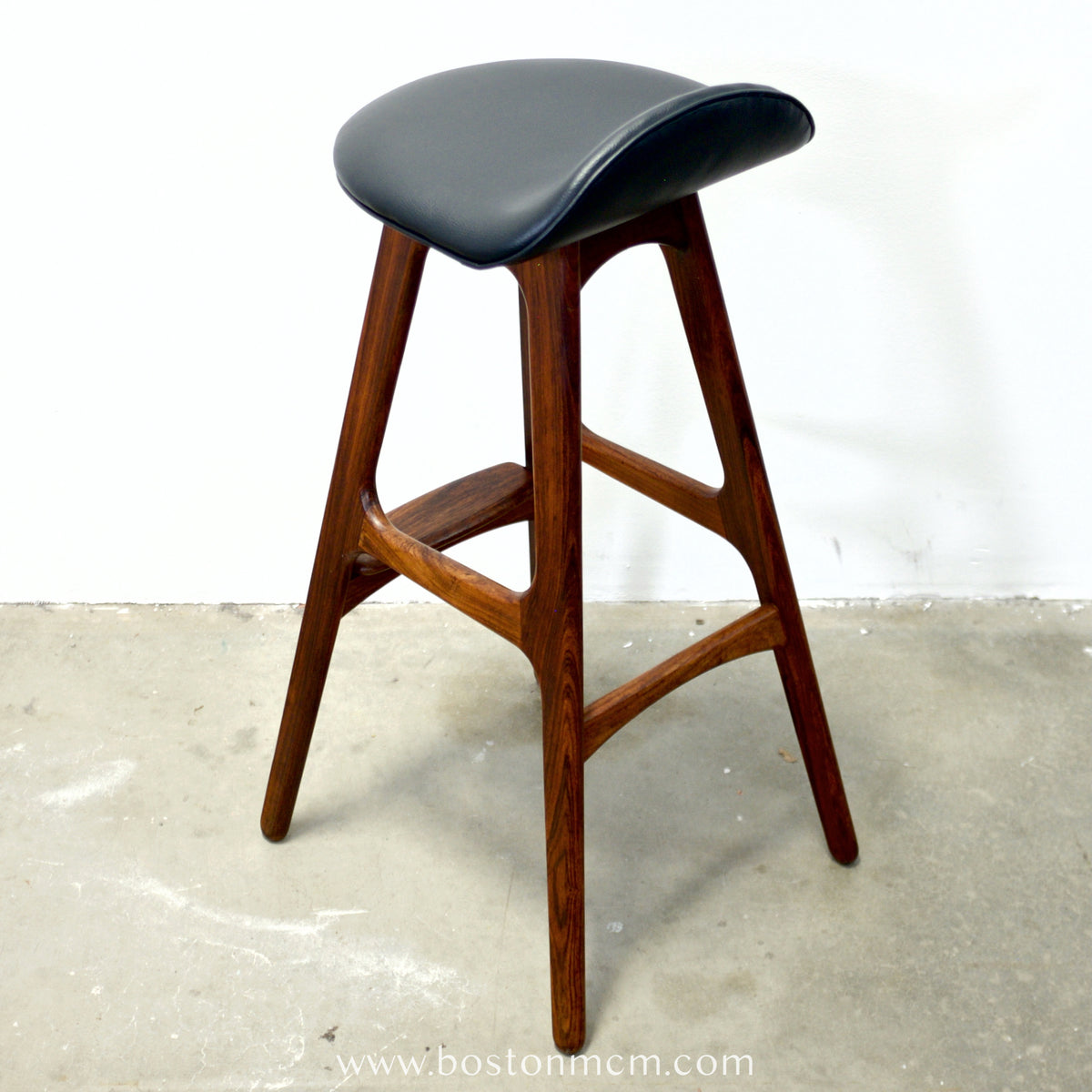 Oddense Maskinsnedkeri A/S Pair of Rosewood Model OD61 Stools Designed by Erik Buch - #A1837
