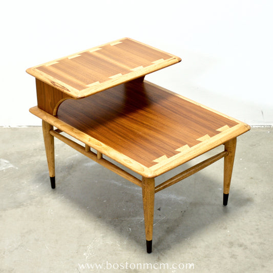 Lane “Acclaim” Walnut & Ash Side Table / Step Table - #A2265