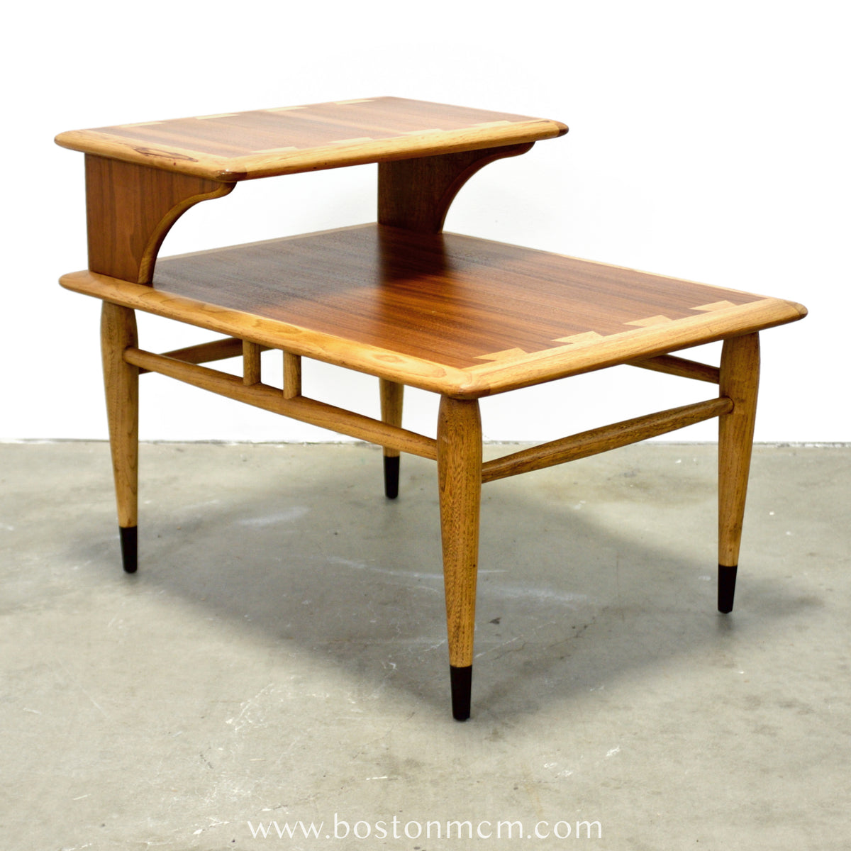 Lane “Acclaim” Walnut & Ash Side Table / Step Table - #A2265