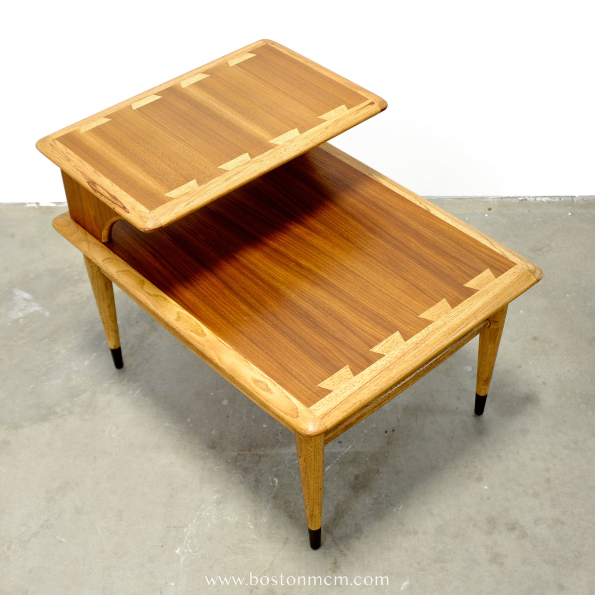 Lane “Acclaim” Walnut & Ash Side Table / Step Table - #A2265